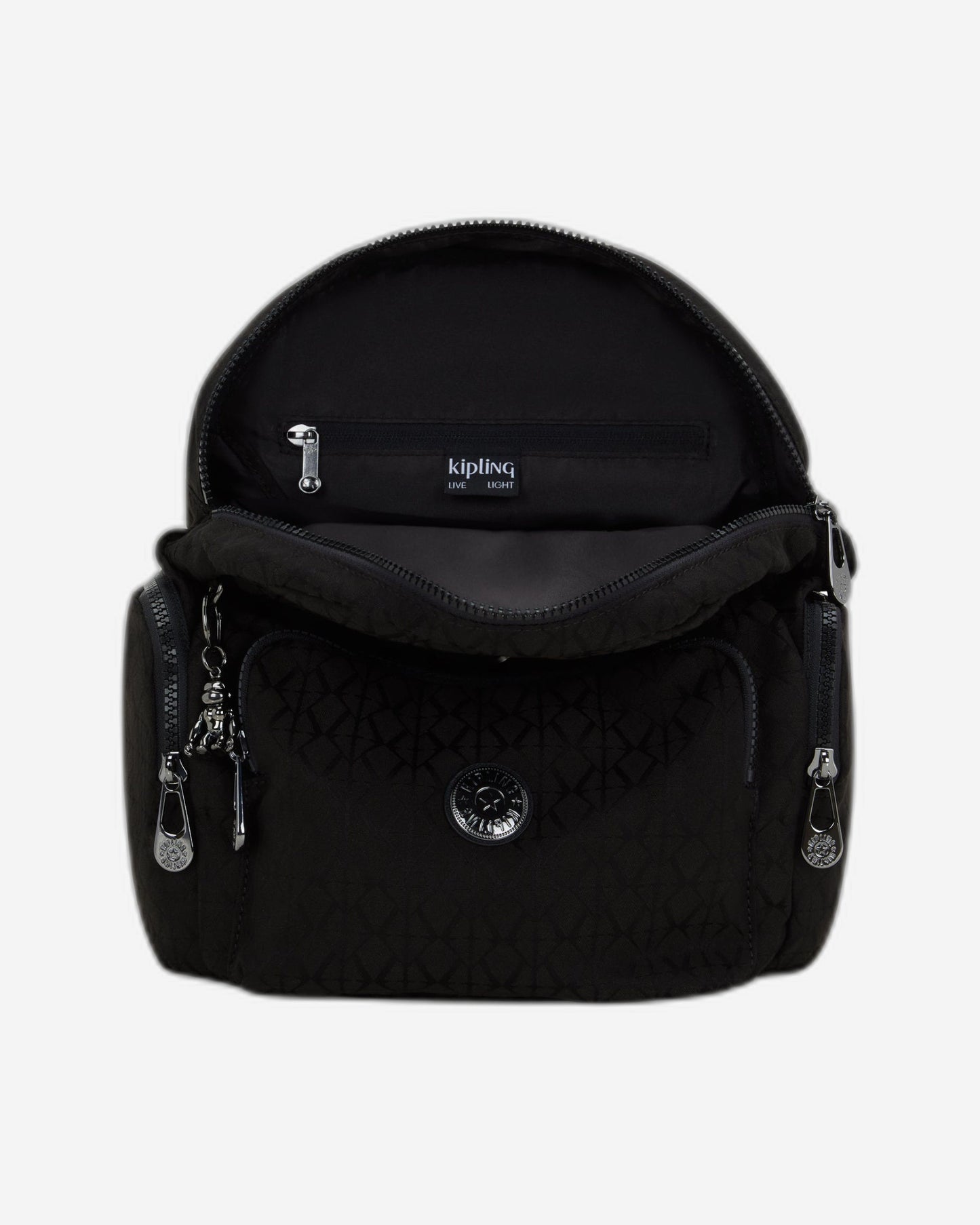 حقيبة ظهر صغيرة Kipling City Zip S Black Sign Jq I6749-Y12