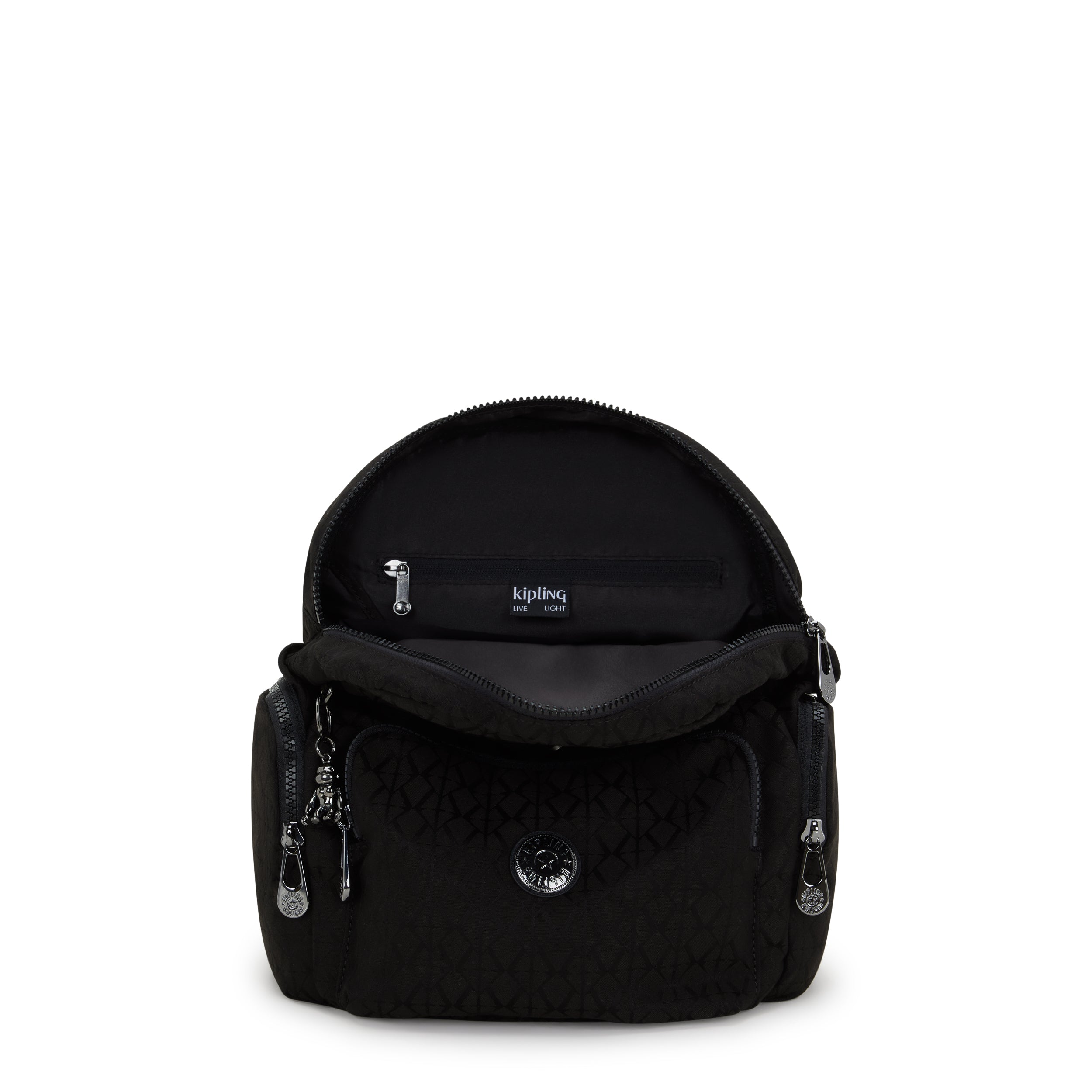 حقيبة ظهر صغيرة Kipling City Zip S Black Sign Jq I6749-Y12