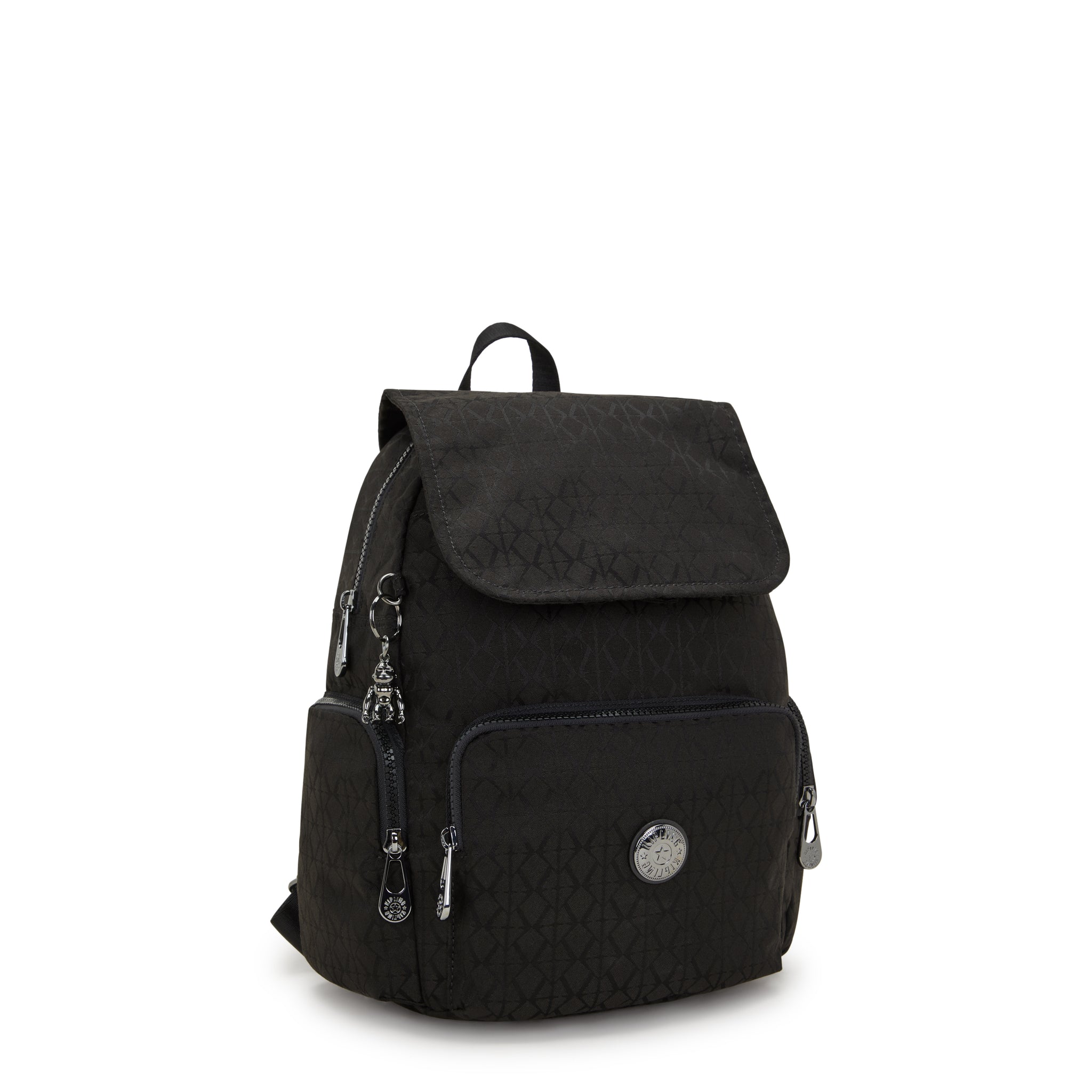 حقيبة ظهر صغيرة Kipling City Zip S Black Sign Jq I6749-Y12