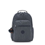 Kipling Seoul Lap Marine Navy Large backpack with laptop compartment I6828-58C