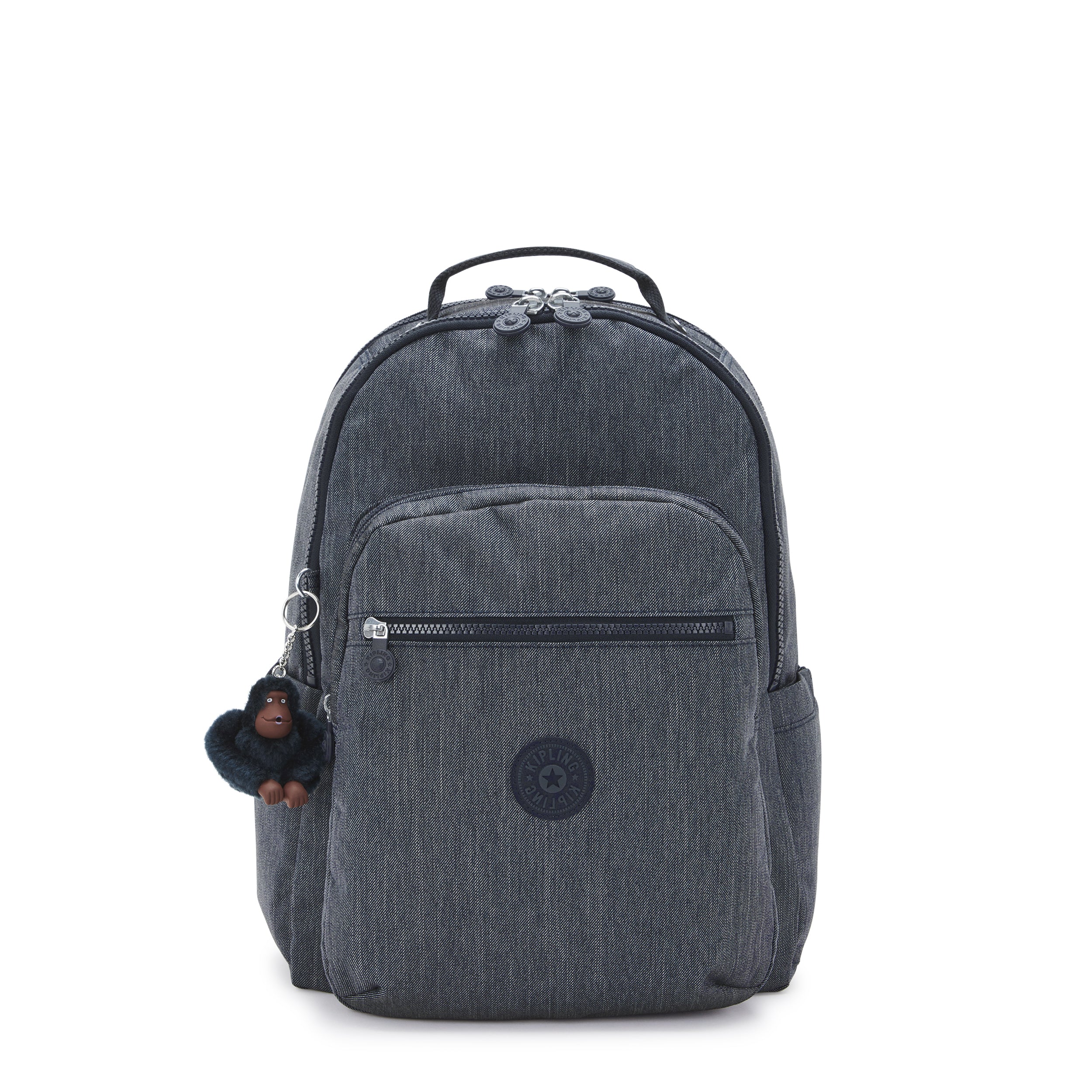 Kipling Seoul Lap Marine Navy Large backpack with laptop compartment I6828-58C