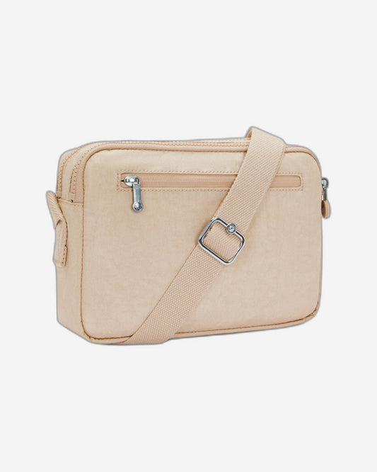 حقيبة Kipling Abanu M متوسطة الحجم باللون البيج اللامع I6831-5DV