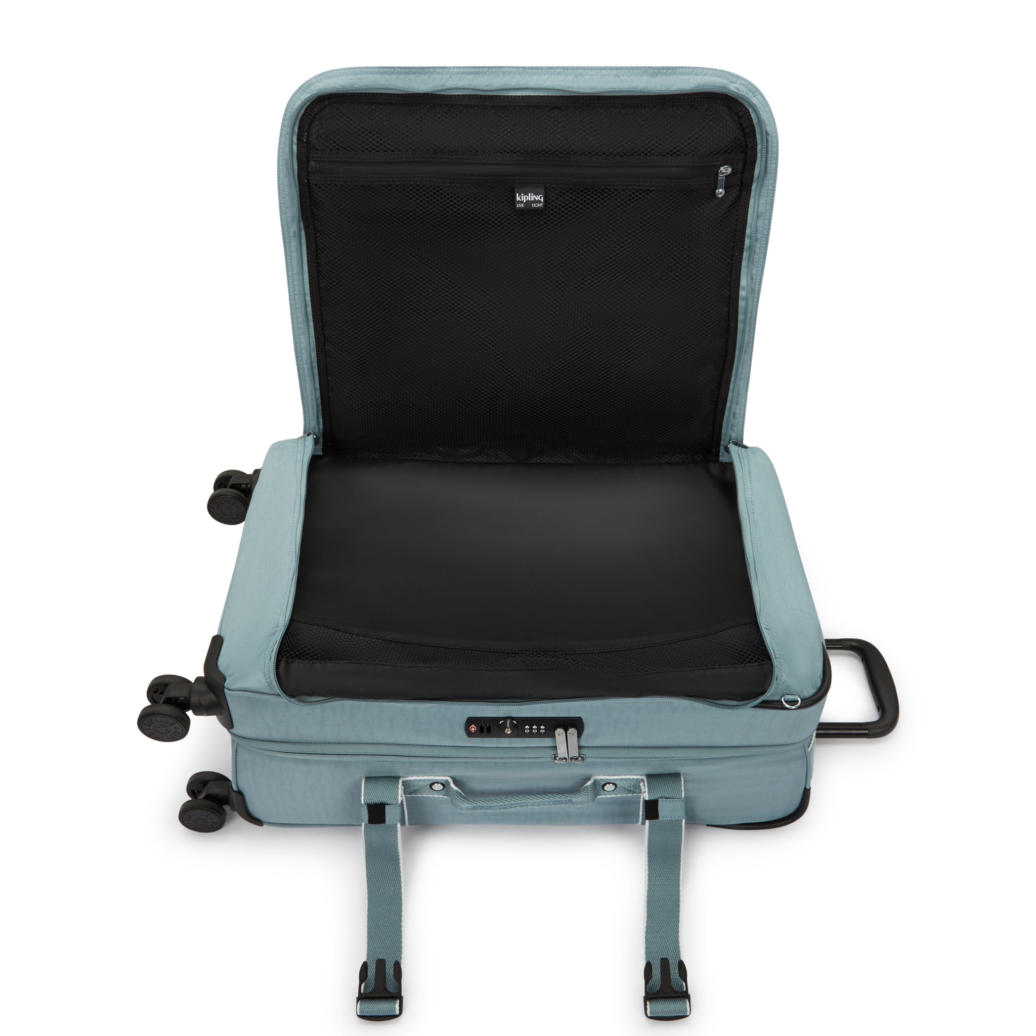 حقيبة سفر كيبلينج سبونتانيوس متوسطة الحجم رمادية اللون بعجلات I6918-3NL