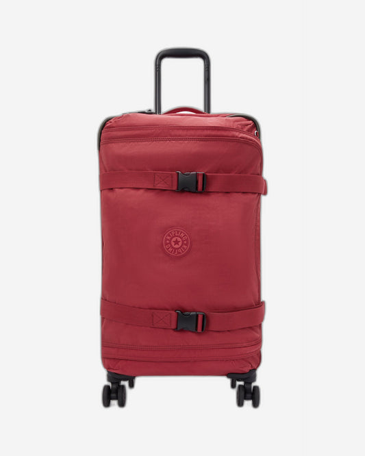 حقيبة سفر Kipling Spontaneous M متوسطة الحجم بعجلات حمراء أنيقة I6918-4SS