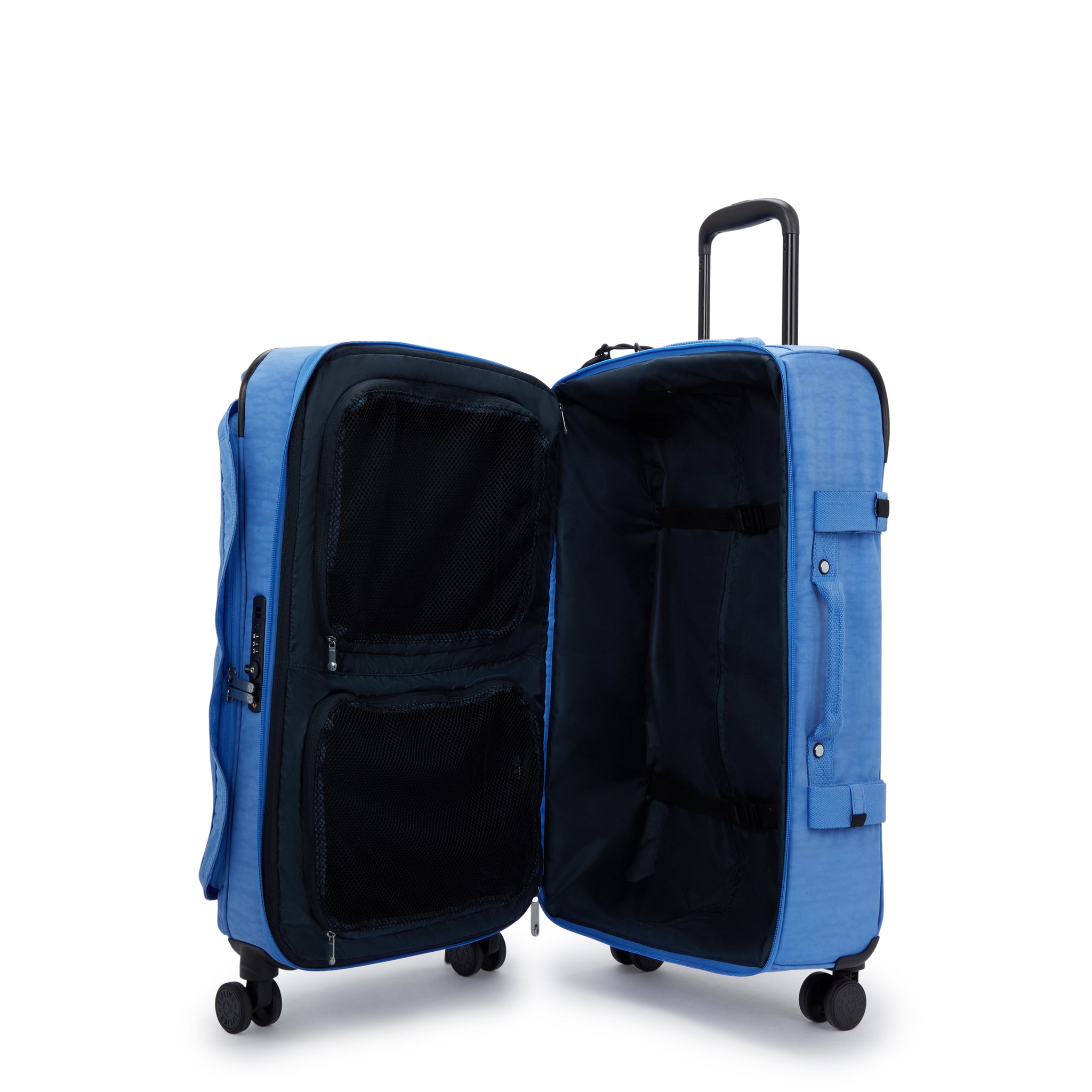 حقيبة سفر كيبلينج سبونتانيوس إم متوسطة الحجم بعجلات بلون أزرق كوكتيل I6918-87S