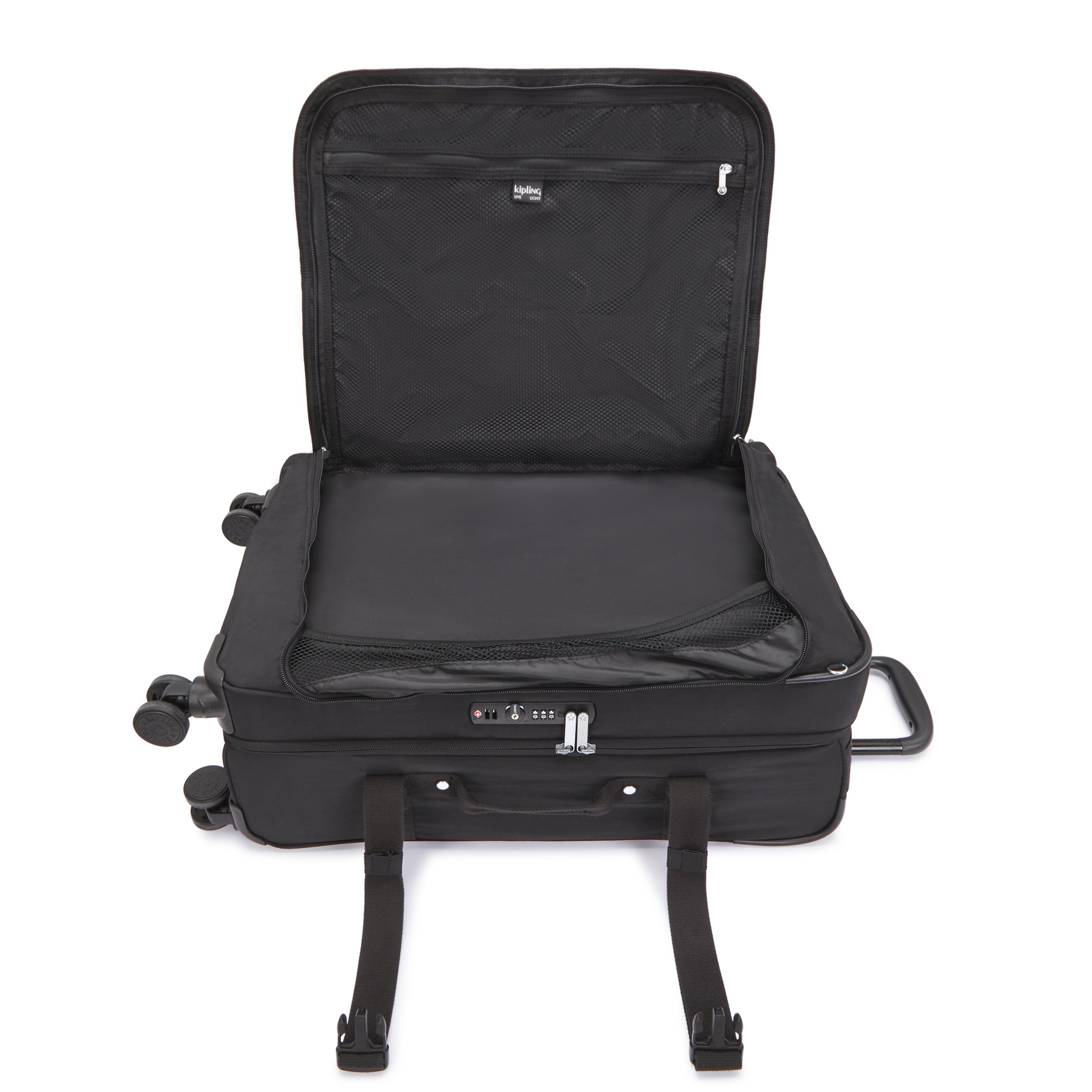 حقيبة سفر كيبلينج سبونتانيوس M سوداء متوسطة الحجم بعجلات C2I6918-P39