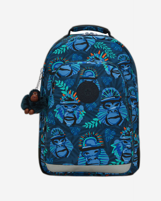 حقيبة ظهر كبيرة من Kipling Class Room Blue Monkey Fun C2I7090-8HJ