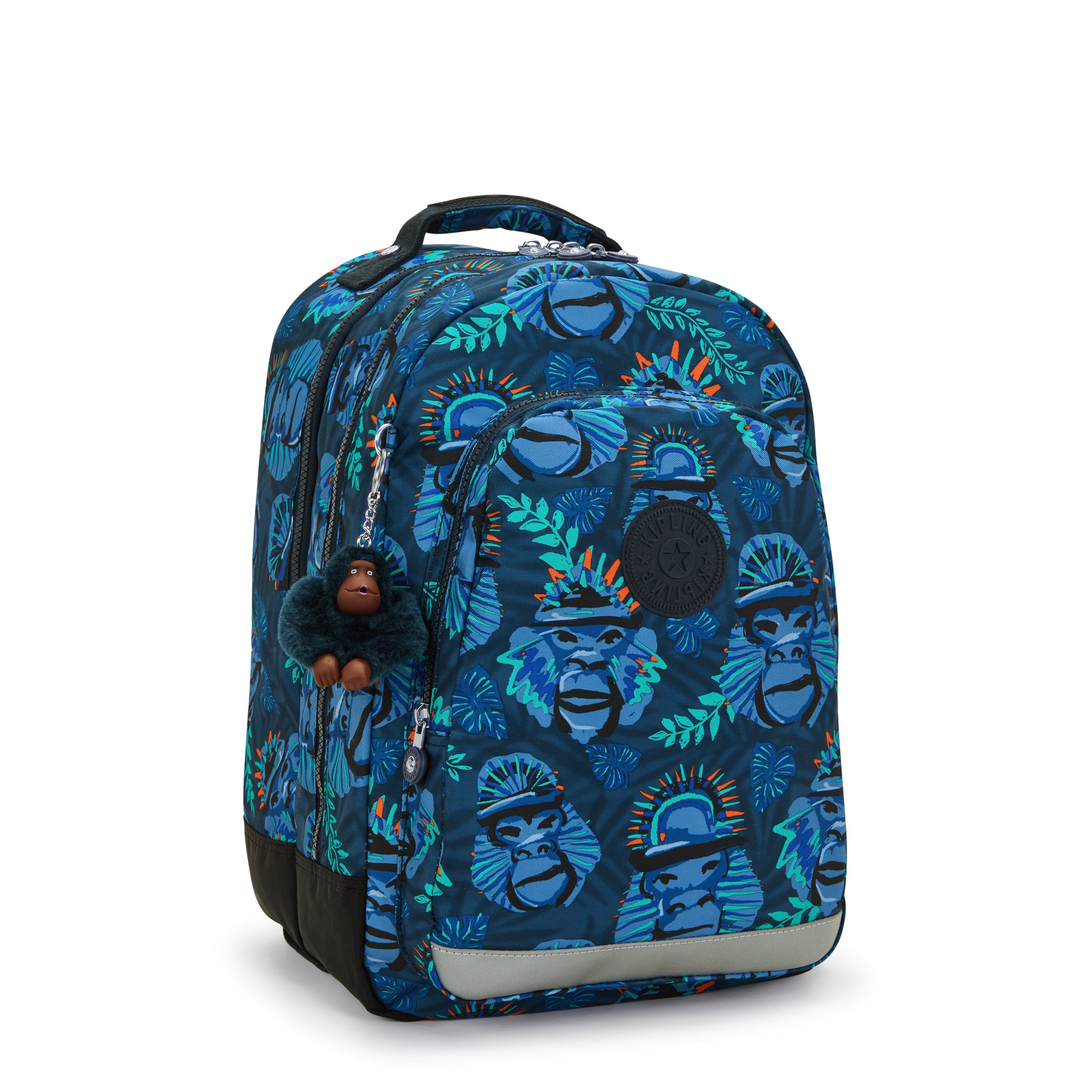 حقيبة ظهر كبيرة من Kipling Class Room Blue Monkey Fun C2I7090-8HJ