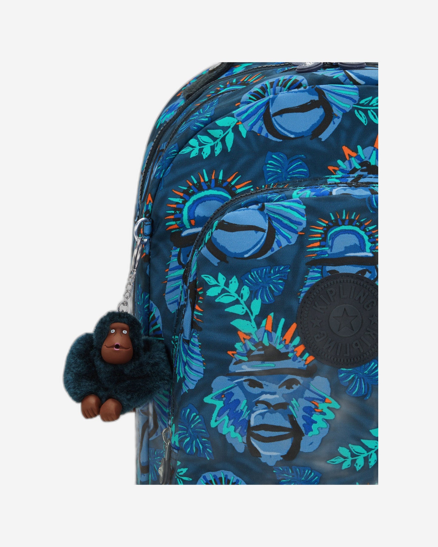 حقيبة ظهر كبيرة من Kipling Class Room Blue Monkey Fun C2I7090-8HJ