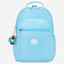 حقيبة ظهر Kipling Seoul Lap Sea Blue Met Large مع حجرة للكمبيوتر المحمول I7135-52D