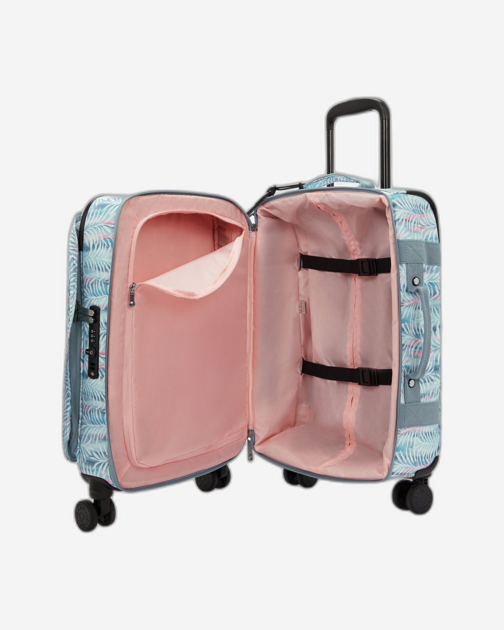 حقيبة سفر Kipling Spontaneous S Palmtree Leaves صغيرة بعجلات I7211-3QN