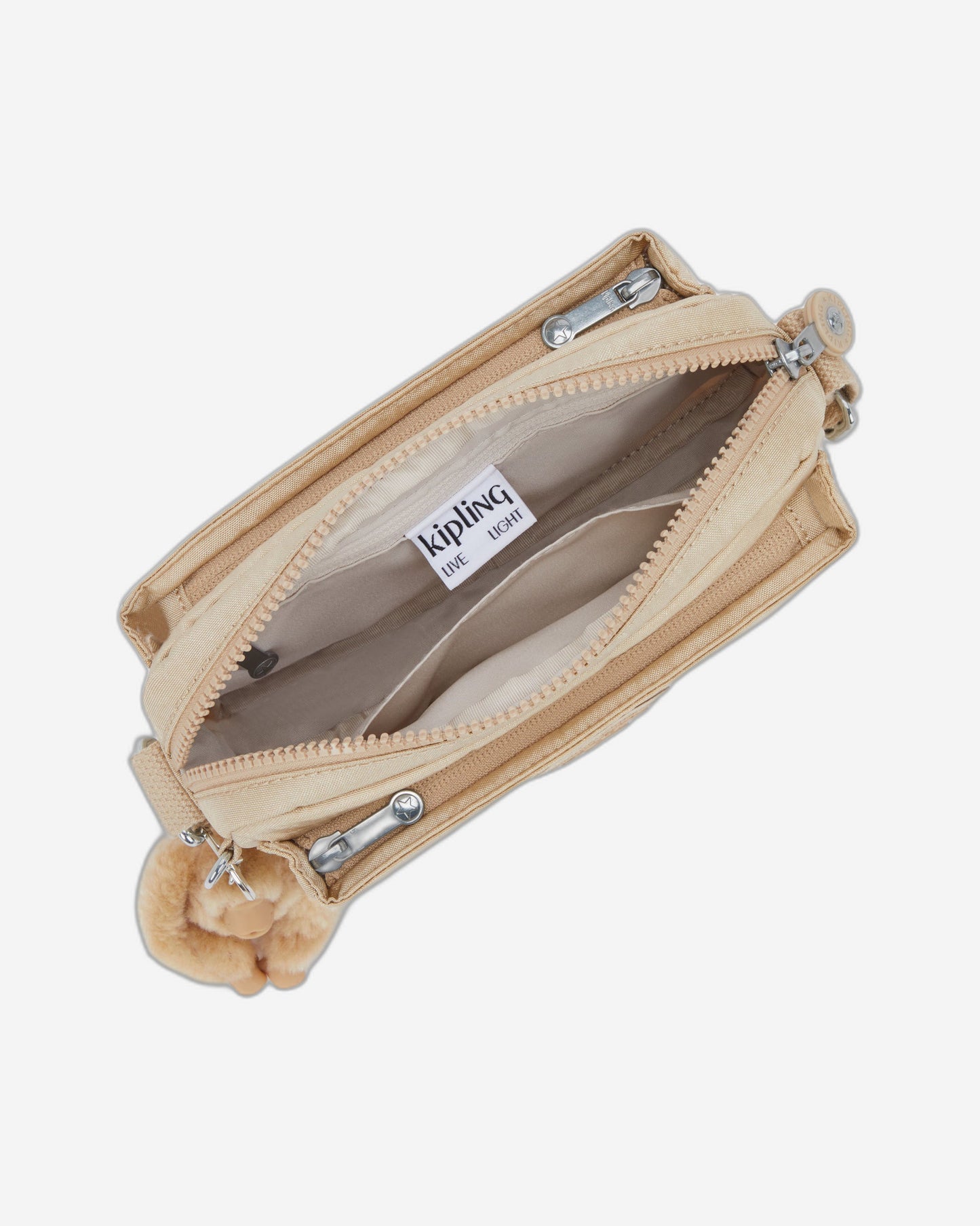 حقيبة Kipling Abanu Sparkled Beige صغيرة متقاطعة I7248-5DV
