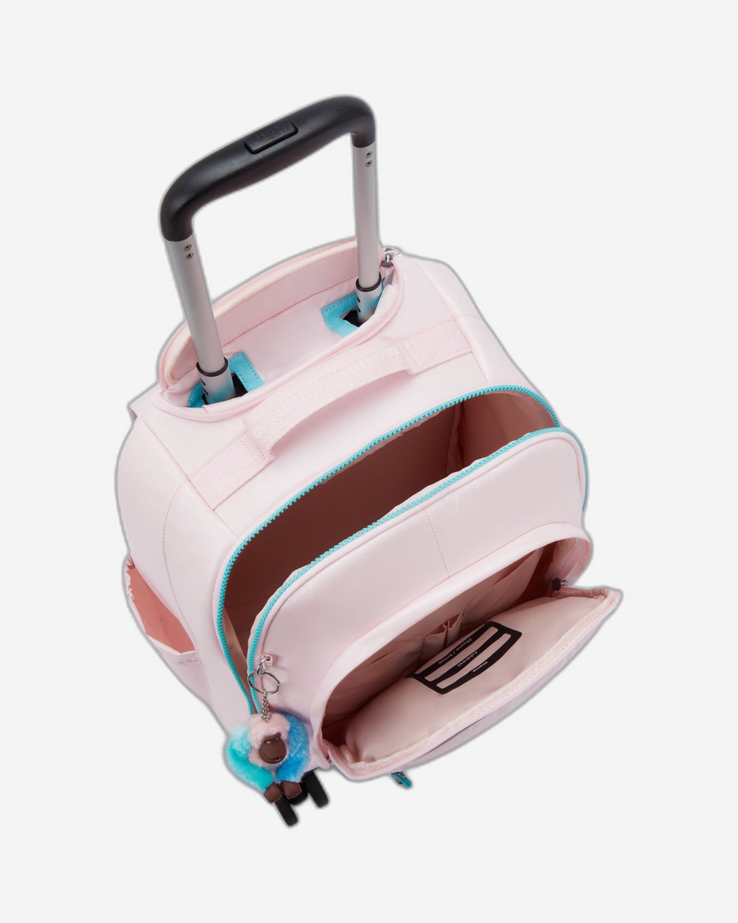حقيبة ظهر Kipling New Zea Sea Pink Met كبيرة بعجلات مع حجرة للكمبيوتر المحمول I7267-52J