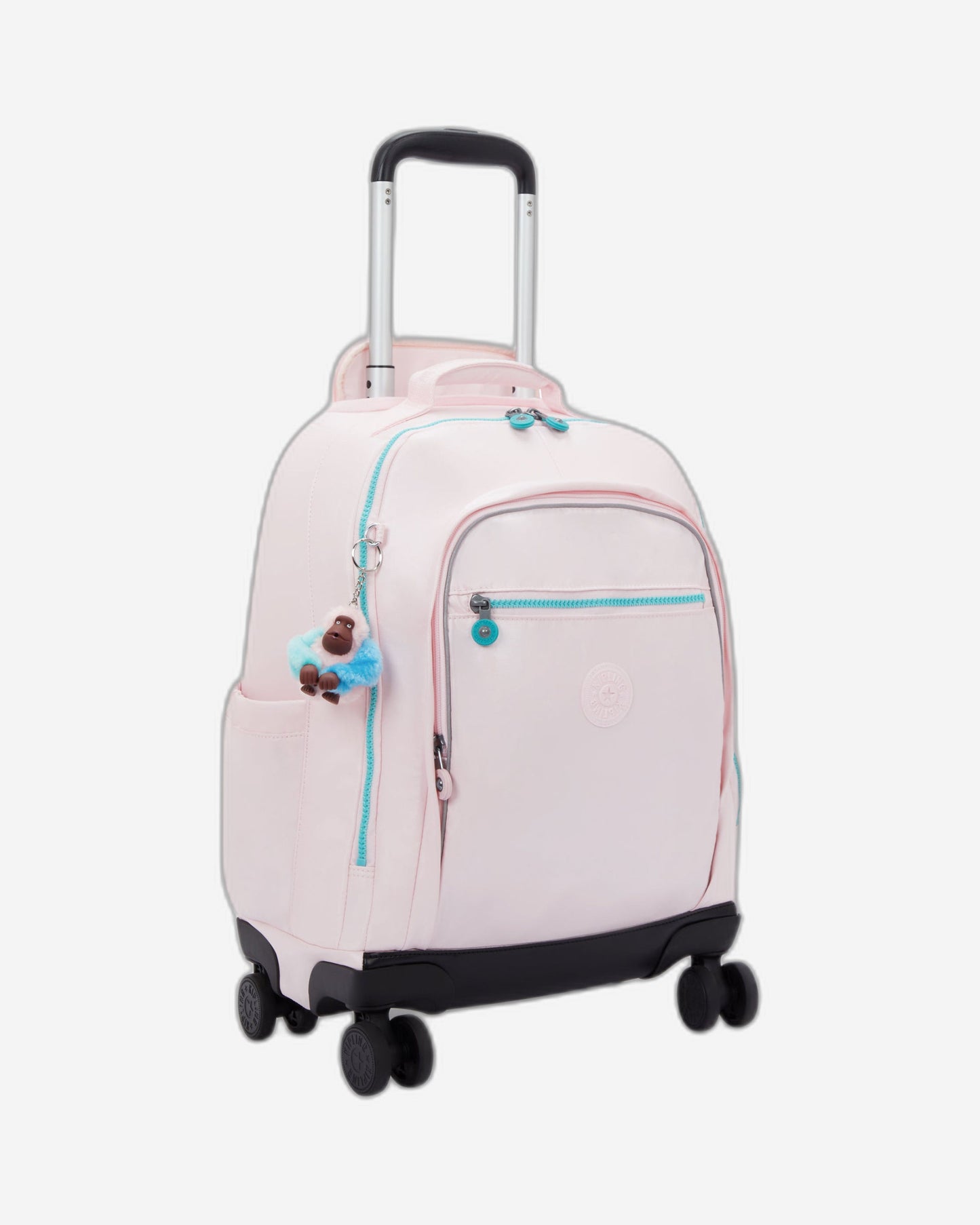 حقيبة ظهر Kipling New Zea Sea Pink Met كبيرة بعجلات مع حجرة للكمبيوتر المحمول I7267-52J