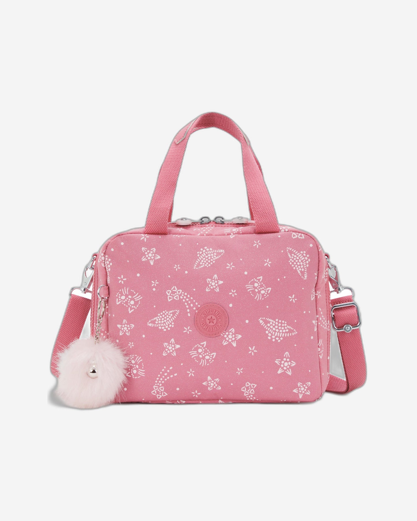 حقيبة غداء كبيرة من كيبلينج ميو بتصميم قطط لامعة (مع جيب لعربة السفر) I7363-5FR