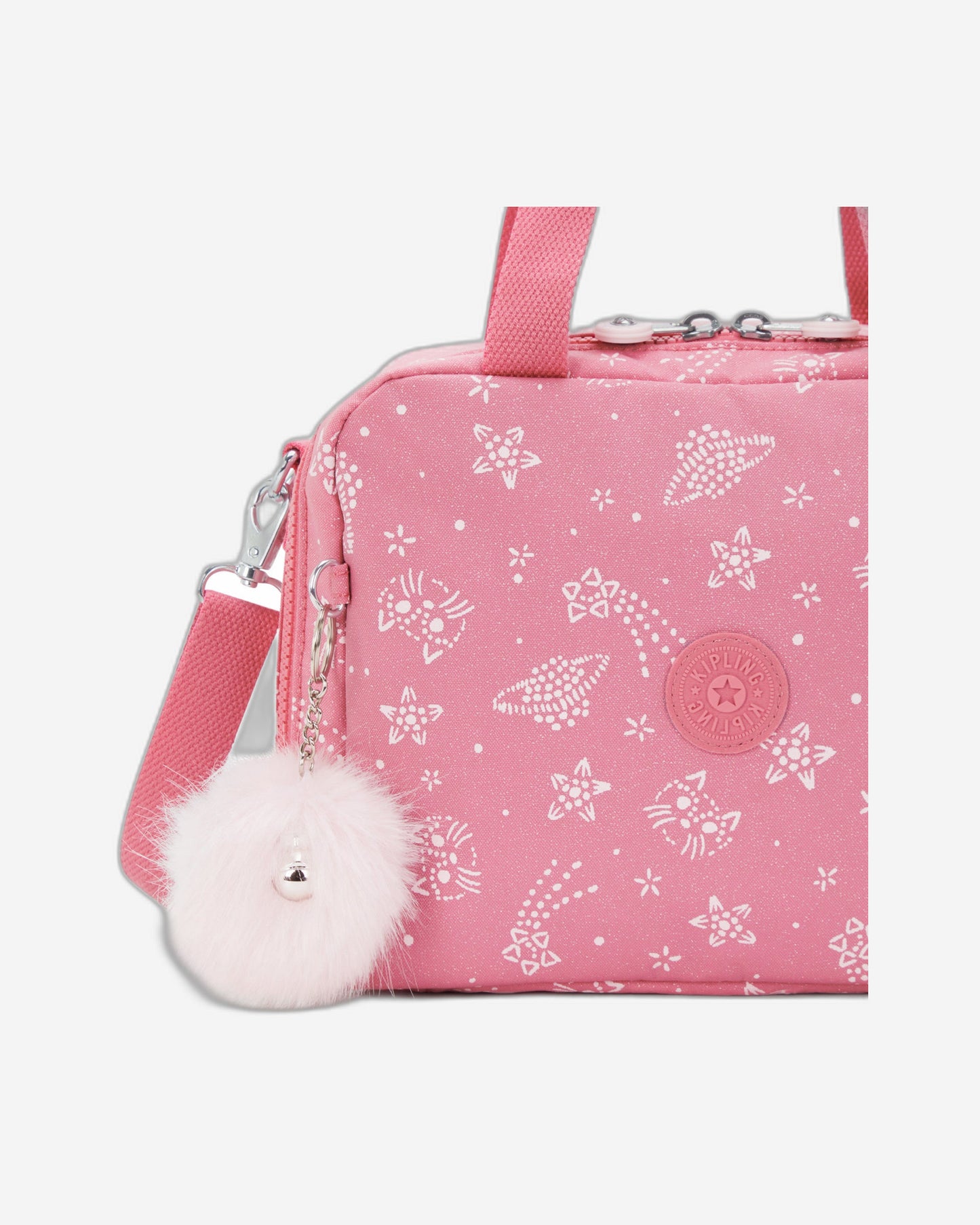 حقيبة غداء كبيرة من كيبلينج ميو بتصميم قطط لامعة (مع جيب لعربة السفر) I7363-5FR