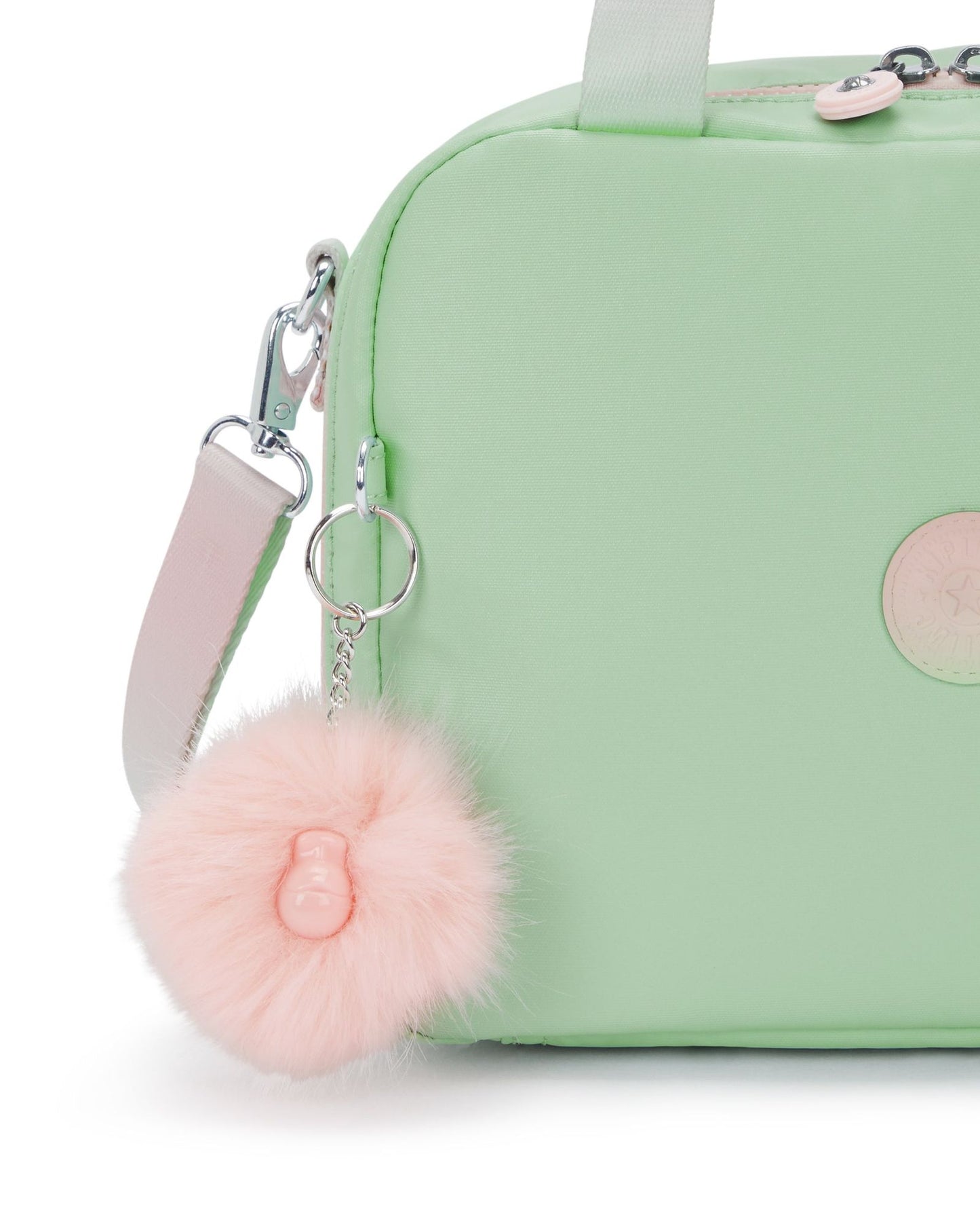 حقيبة غداء كيبلينج مييو ناعمة خضراء كبيرة مع جراب عربة C2I7363-5KY