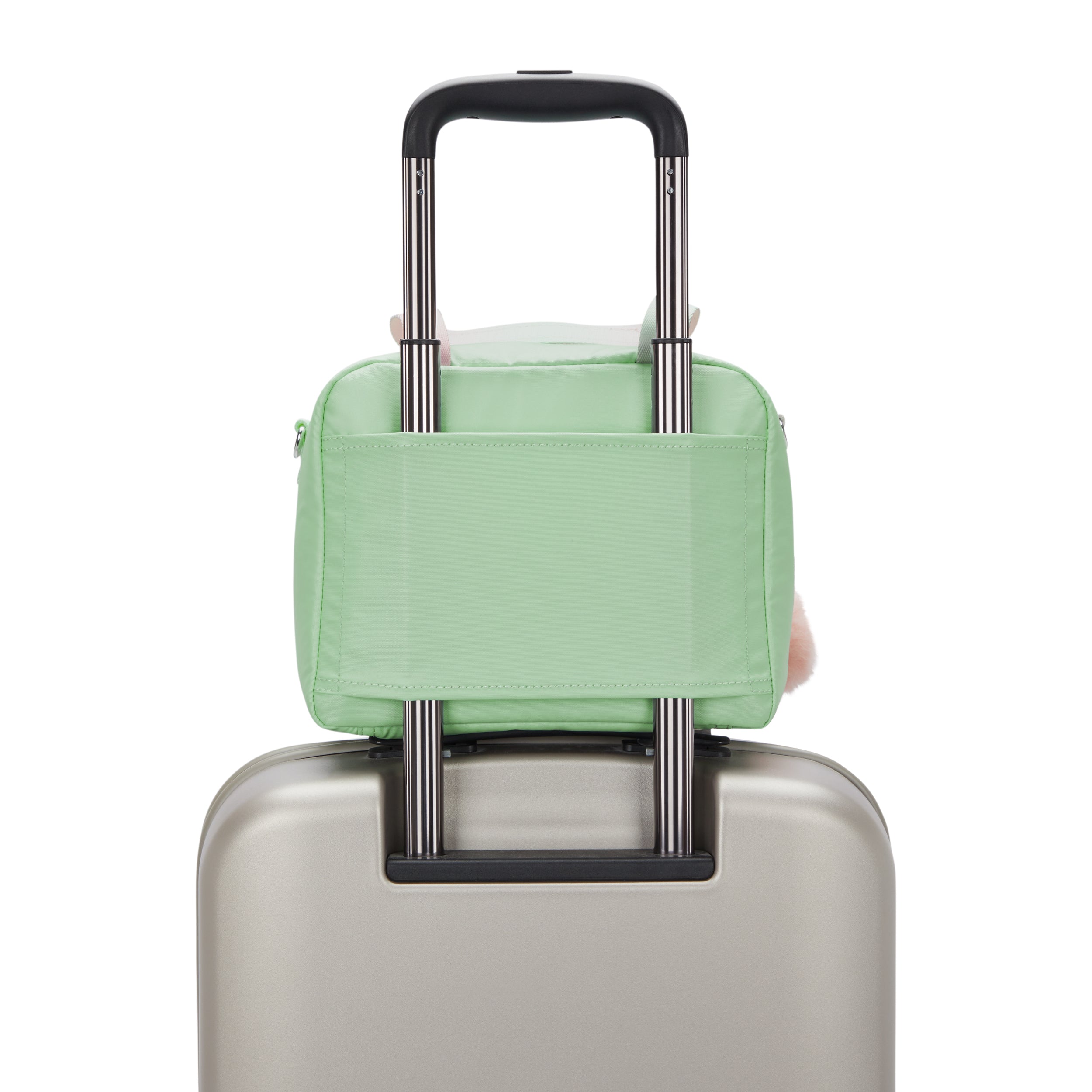 حقيبة غداء كيبلينج مييو ناعمة خضراء كبيرة مع جراب عربة C2I7363-5KY