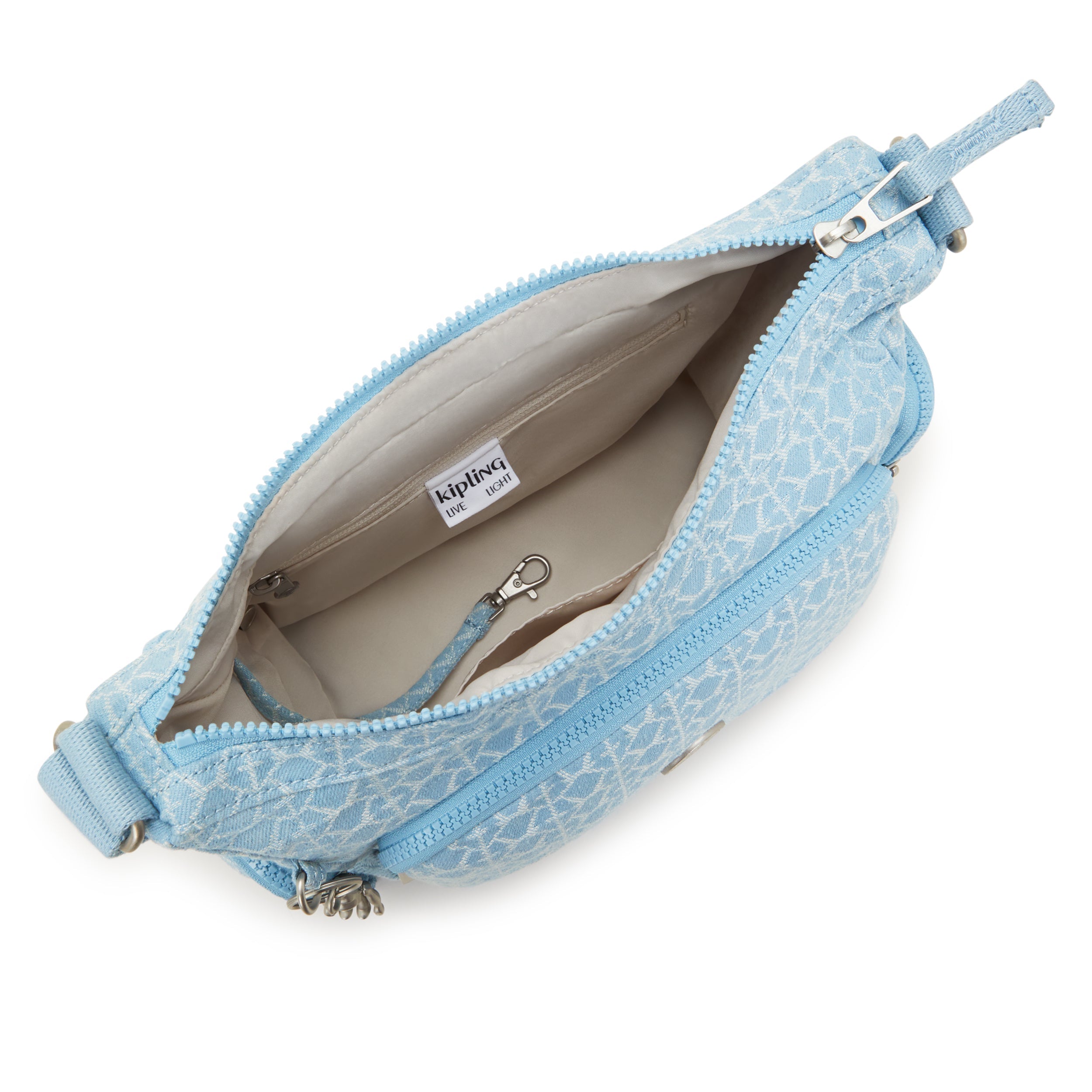 حقيبة كتف متوسطة الحجم من Kipling Gabb S من قماش الدنيم الخفيف I7367-3LL