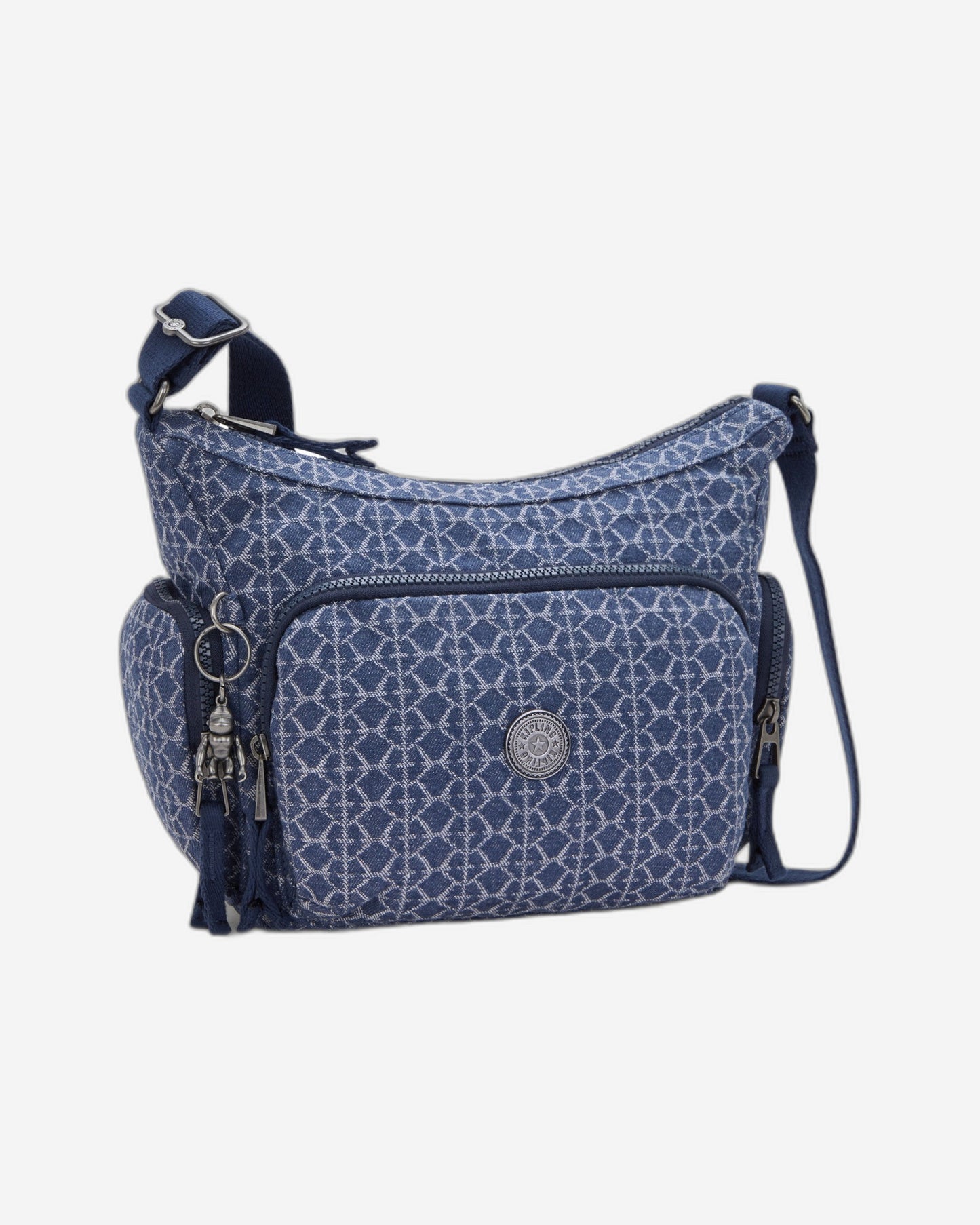 حقيبة كتف متوسطة الحجم من قماش الدنيم المميز من كيبلينج غاب إس I7367-7PF