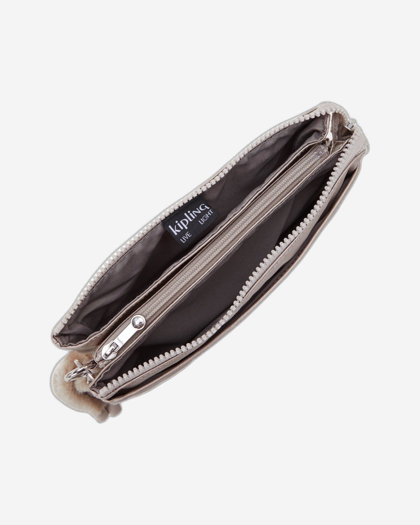 حقيبة كيبلينج ريرى المعدنية المتوهجة الكبيرة مع حزام كروس بودي C2I7502-48I