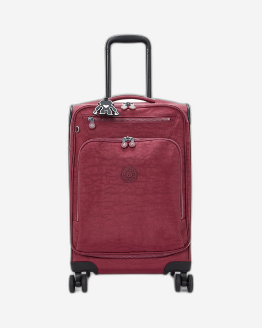 حقيبة سفر Kipling New Youri Spin S Lounge Wine صغيرة بعجلات I7504-5FW