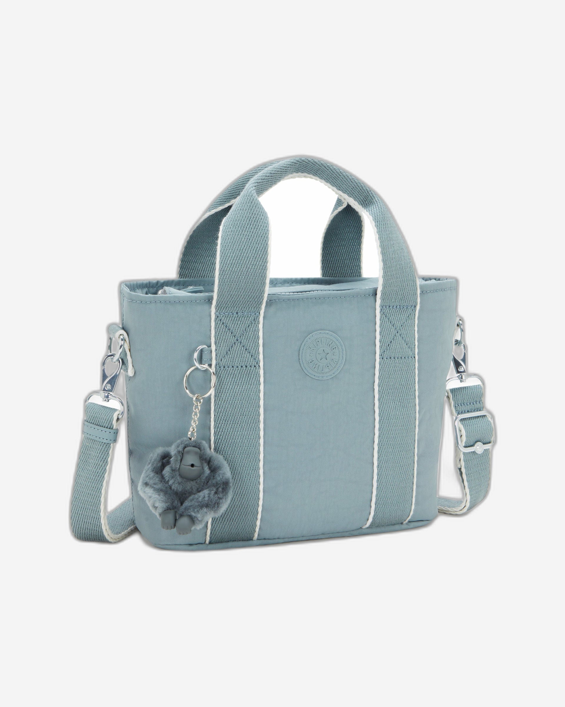 حقيبة كتف كيبلينج مينتا رمادية صغيرة مريحة I7541-3NL