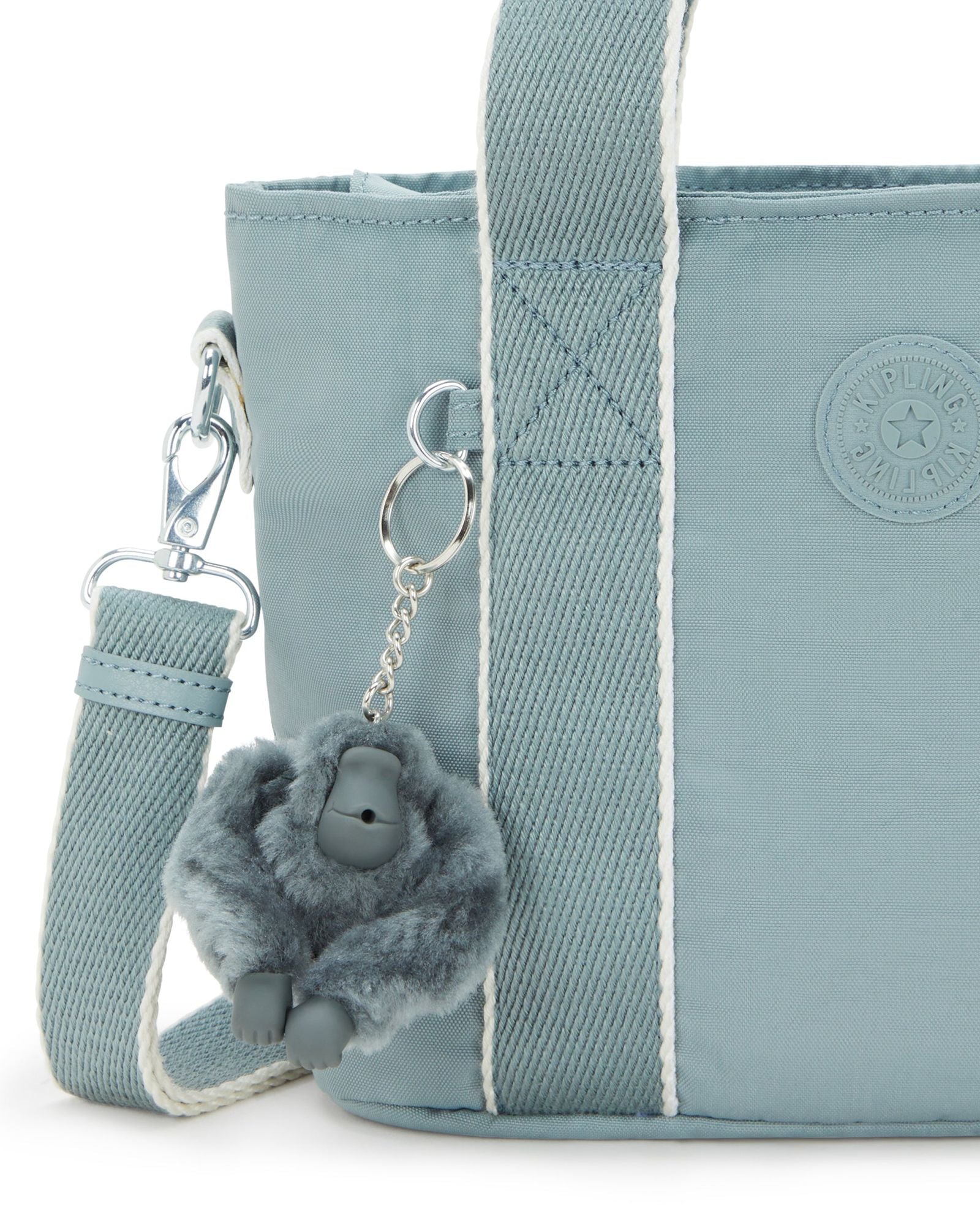 حقيبة كتف كيبلينج مينتا رمادية صغيرة مريحة I7541-3NL