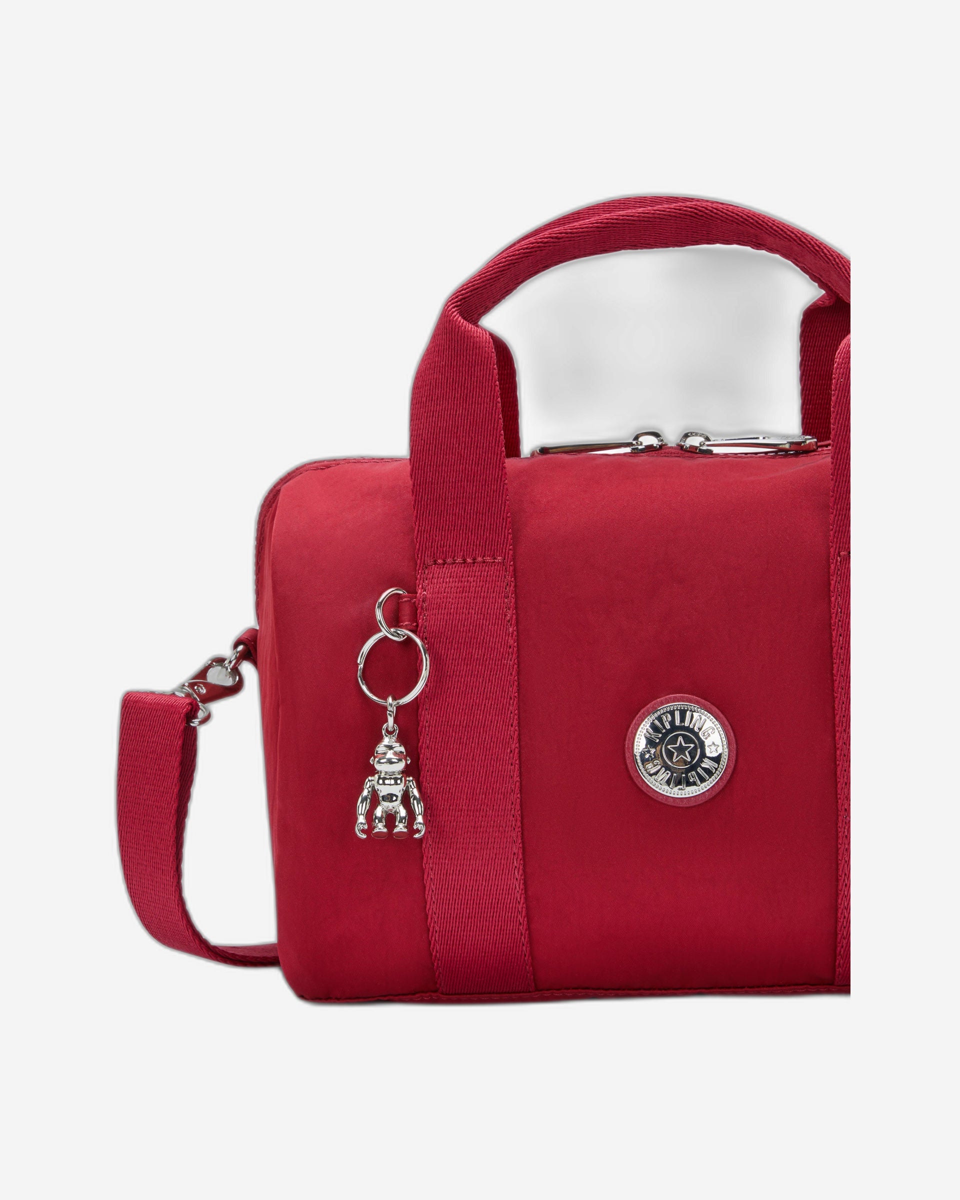 حقيبة يد كيبلينج بينا إم متوسطة الحجم باللون الأحمر النبيذي I7571-6SE