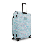 حقيبة سفر Kipling New Youri Spin L كبيرة قابلة للتمدد بعجلات I7640-3QN بنقشة أوراق النخيل