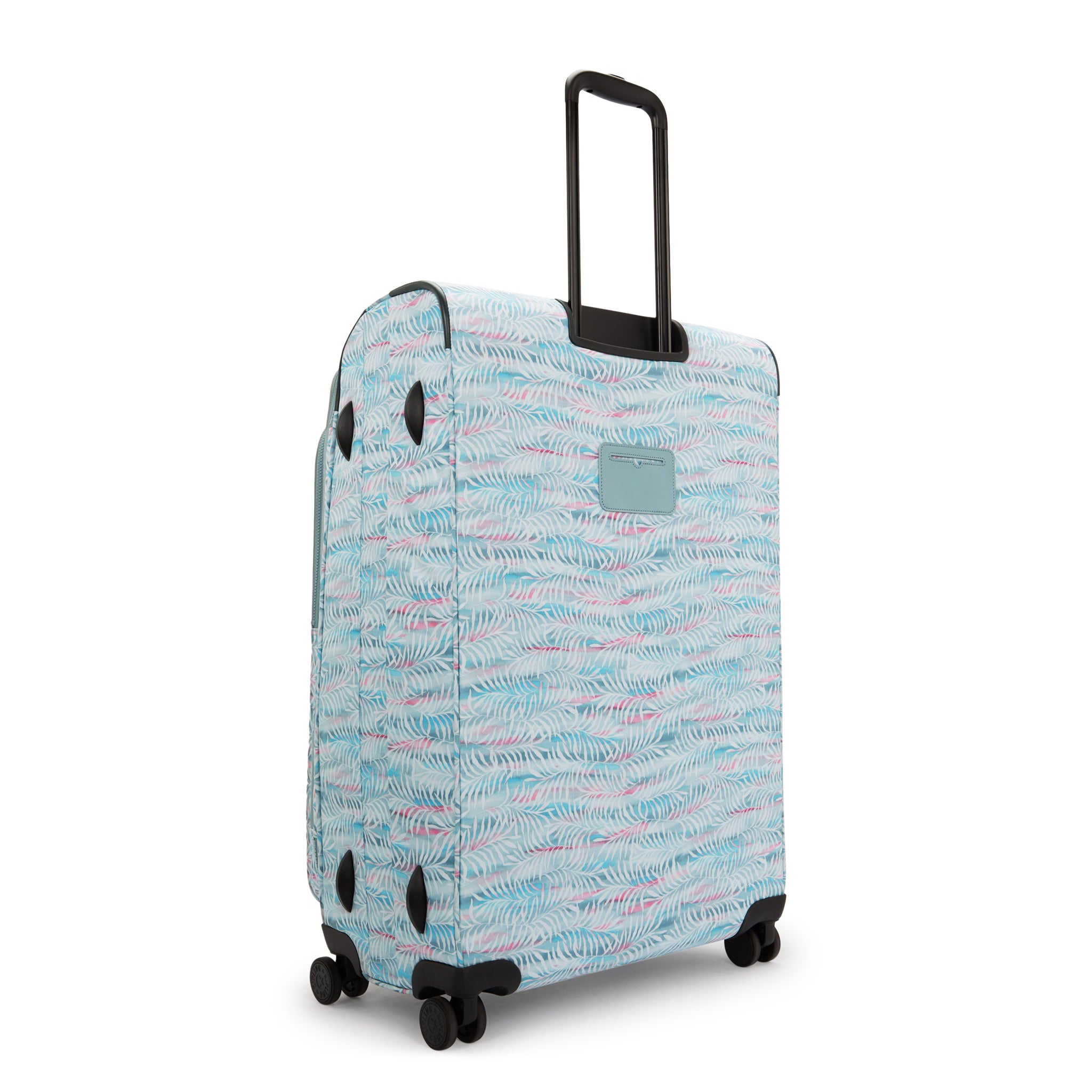 حقيبة سفر Kipling New Youri Spin L كبيرة قابلة للتمدد بعجلات I7640-3QN بنقشة أوراق النخيل