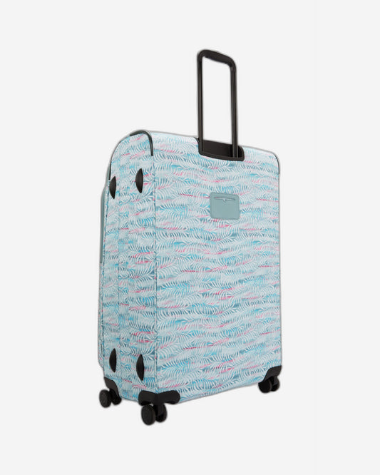 حقيبة سفر Kipling New Youri Spin L كبيرة قابلة للتمدد بعجلات I7640-3QN بنقشة أوراق النخيل