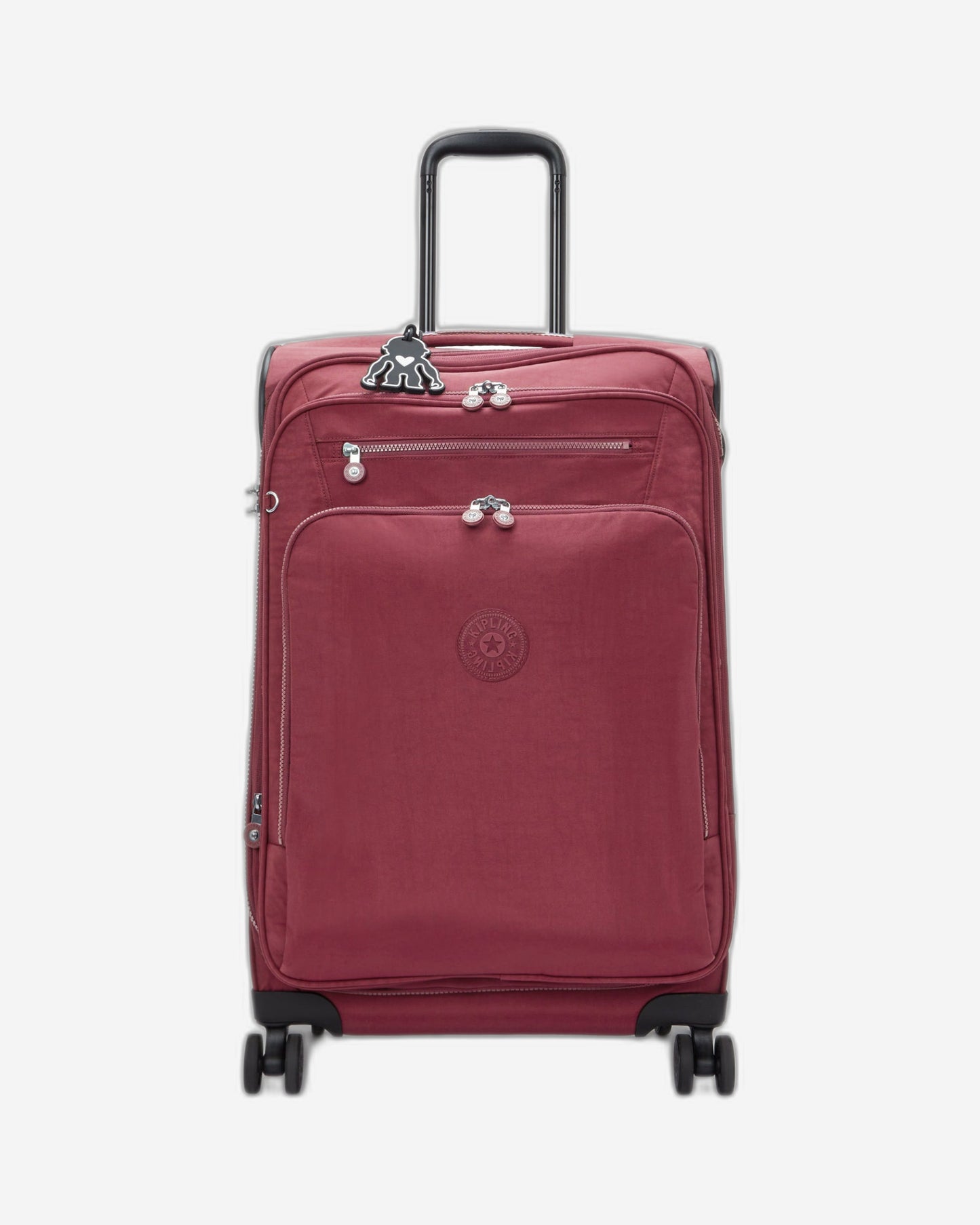حقيبة سفر Kipling New Youri Spin M Lounge Wine متوسطة الحجم قابلة للتمدد بعجلات I7706-5FW