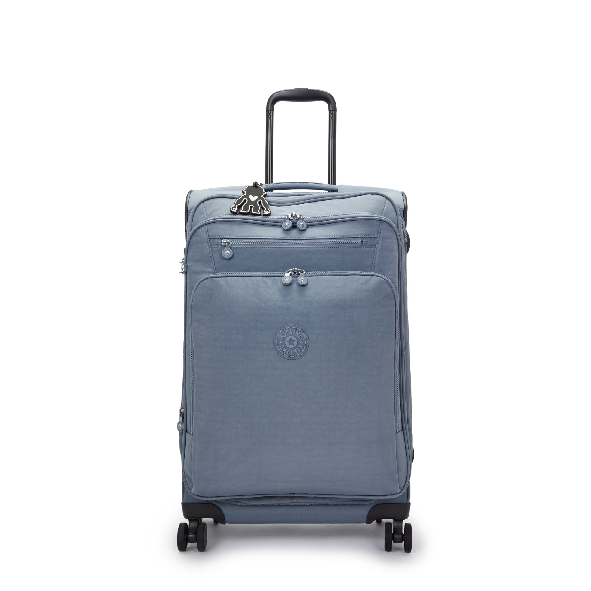 Kipling New Youri Spin M Blue Stone Medium expandable wheeled luggage I7706-6FB