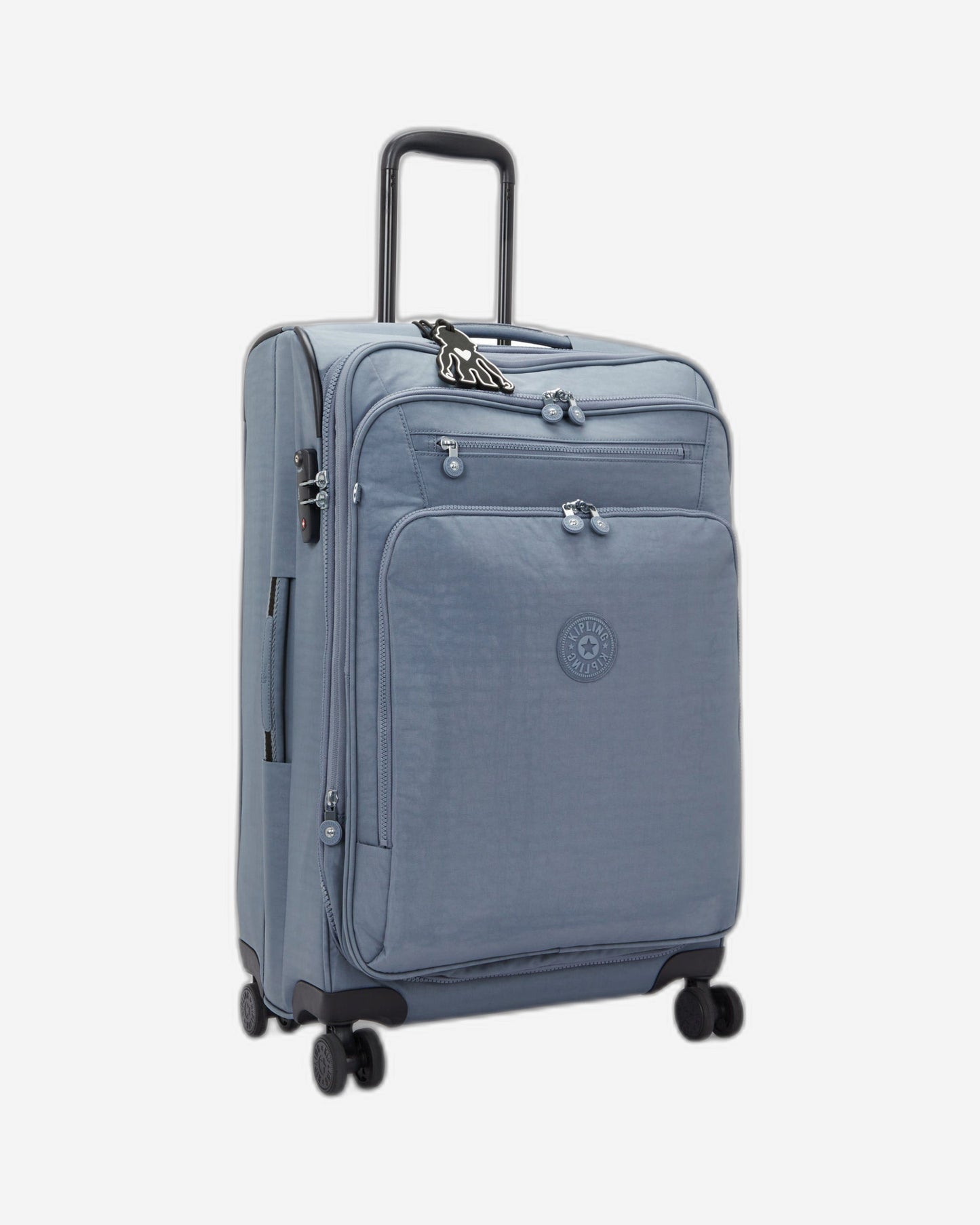 حقيبة Kipling New Youri Spin M Blue Stone متوسطة الحجم قابلة للتمدد بعجلات I7706-6FB
