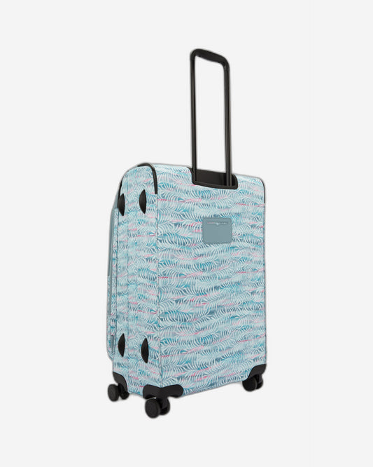 حقيبة سفر Kipling New Youri Spin M متوسطة الحجم قابلة للتمدد بعجلات I7788-3QN بنقشة أوراق النخيل