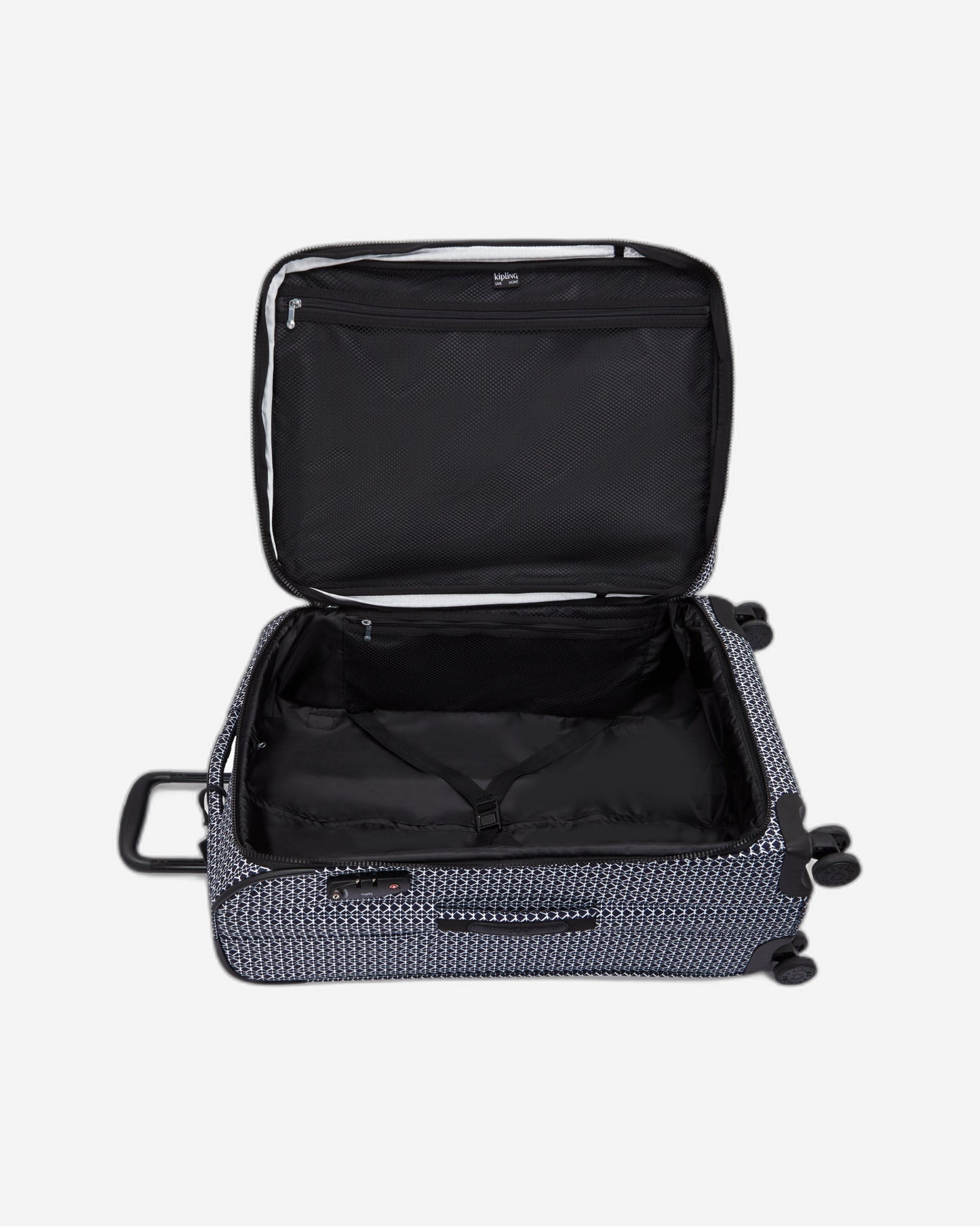 حقيبة سفر كيبلينج الجديدة يوري سبين إم متوسطة الحجم قابلة للتمدد بطبعة مميزة C2I7788-DD2