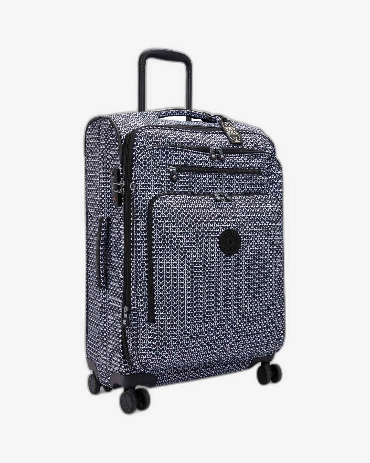 حقيبة سفر كيبلينج الجديدة يوري سبين إم متوسطة الحجم قابلة للتمدد بطبعة مميزة C2I7788-DD2