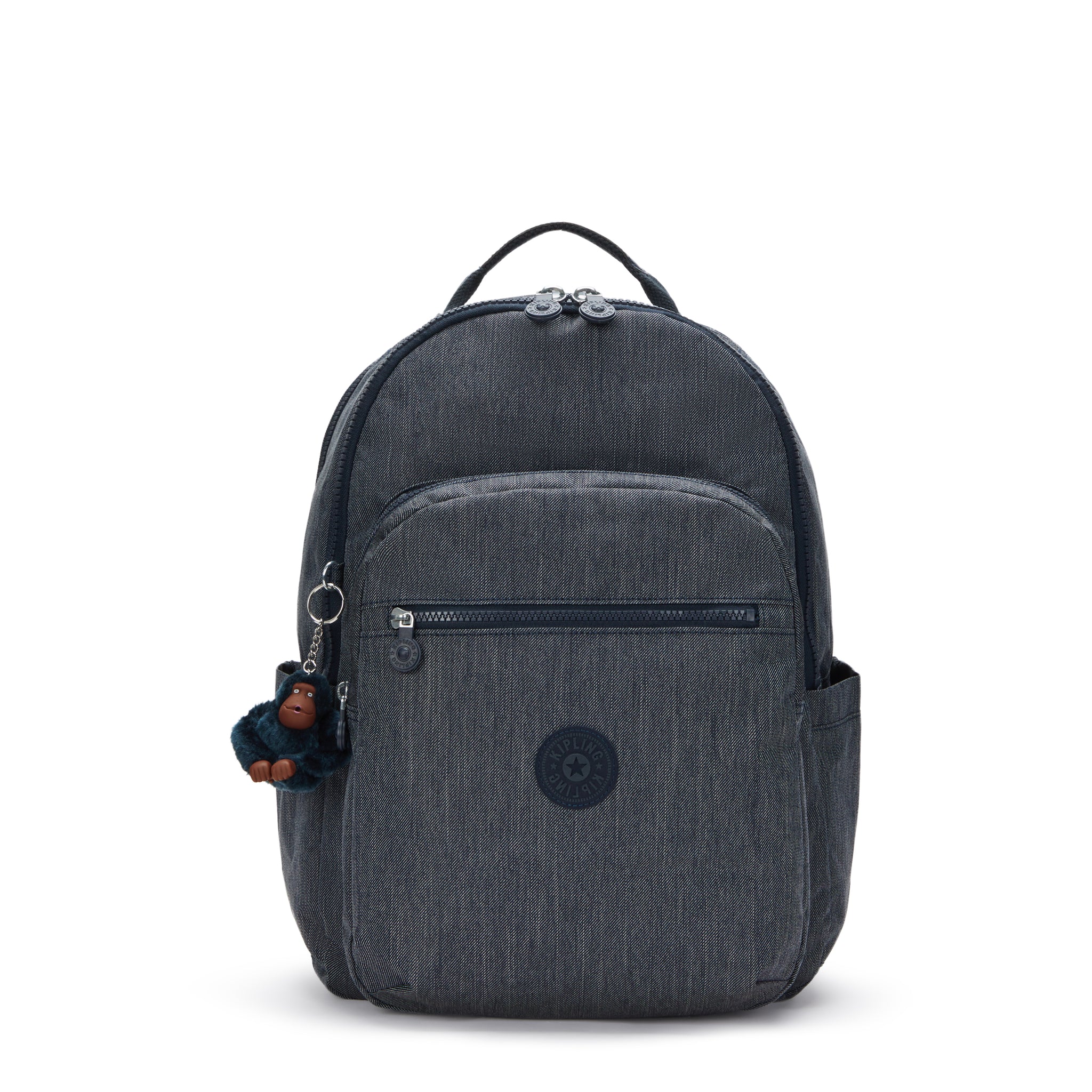 KIPLING-Seoul College-Large Backpack with Separate Laptop Compartment-Marine Navy-I7866-58C