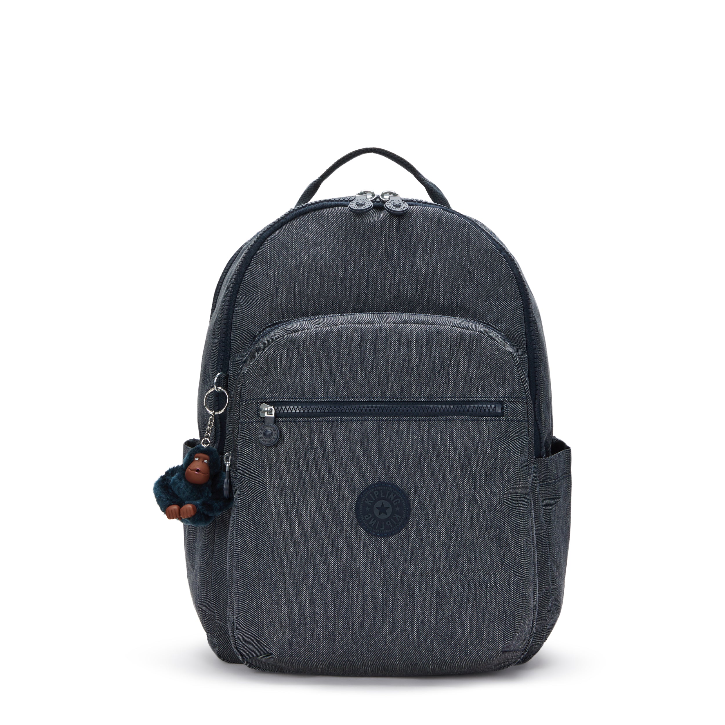 KIPLING-Seoul College-Large Backpack with Separate Laptop Compartment-Marine Navy-I7866-58C