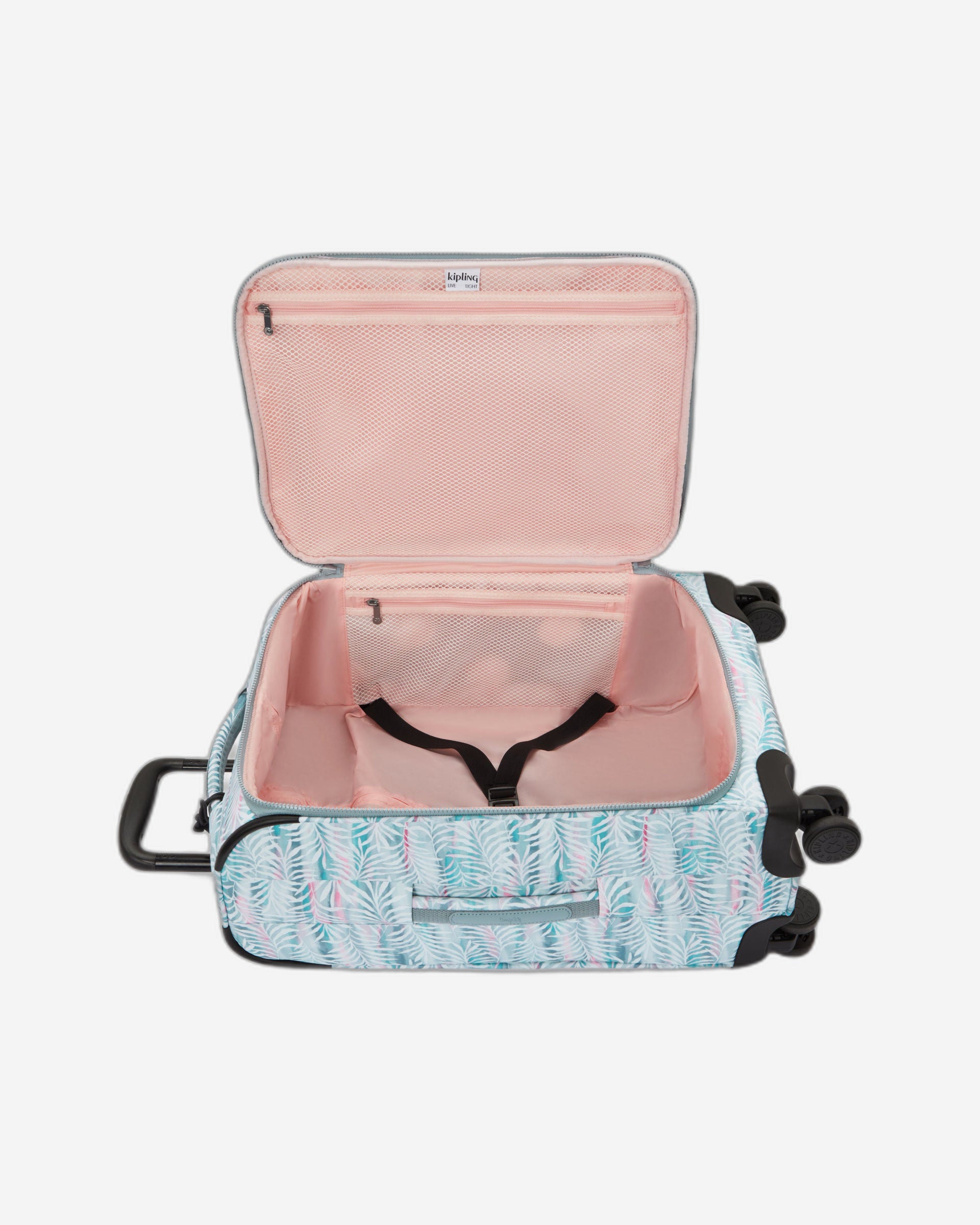 حقيبة كيبلينج نيو يوري سبين إس بعجلات صغيرة بنقشة أوراق النخيل I7916-3QN