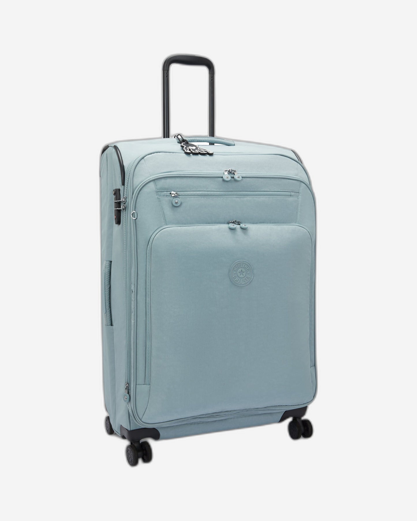 حقيبة سفر كيبلينج نيو يوري سبين إل مريحة رمادية كبيرة قابلة للتمدد بعجلات I7930-3NL