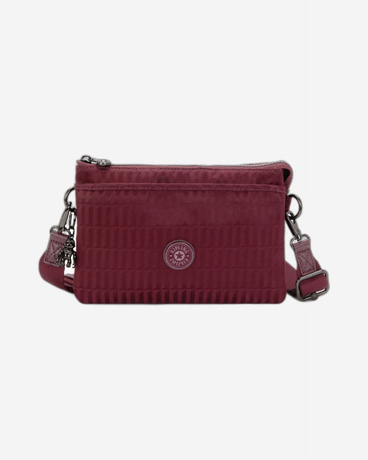 حقيبة Kipling Riri Maroon Tile Jq صغيرة متقاطعة (مع حزام كتف قابل للإزالة) I7967-9HX
