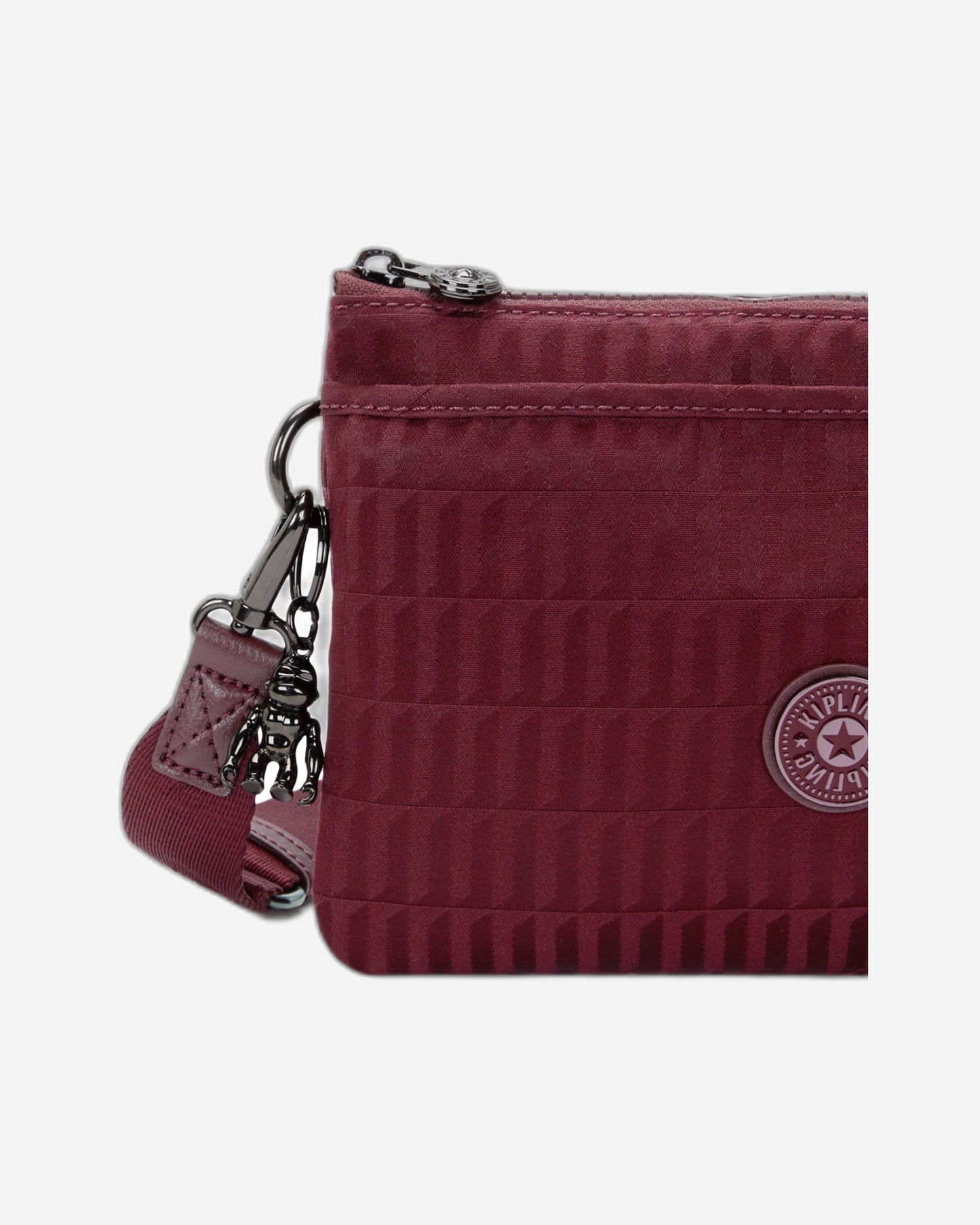 حقيبة Kipling Riri Maroon Tile Jq صغيرة متقاطعة (مع حزام كتف قابل للإزالة) I7967-9HX