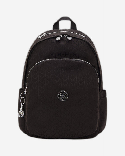 حقيبة ظهر Kipling Delia Noir Sign Jq متوسطة الحجم I8034-4NW