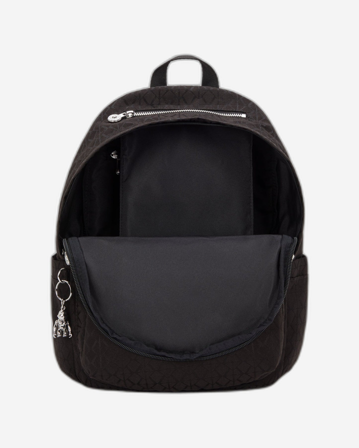 حقيبة ظهر Kipling Delia Noir Sign Jq متوسطة الحجم I8034-4NW