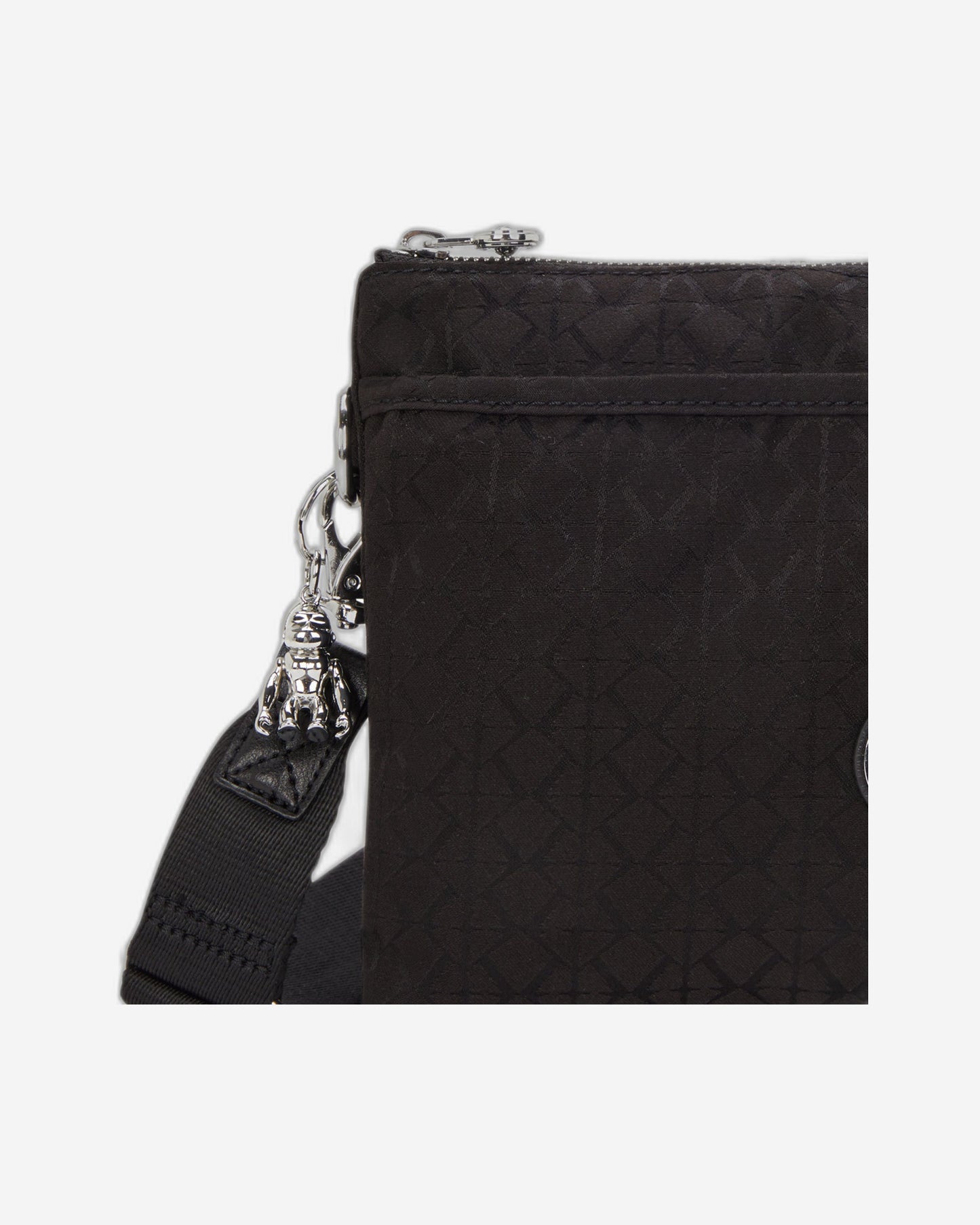 حقيبة Kipling Riri L Noir Sign Jq متوسطة الحجم (مع حزام كتف قابل للإزالة) I8044-4NW