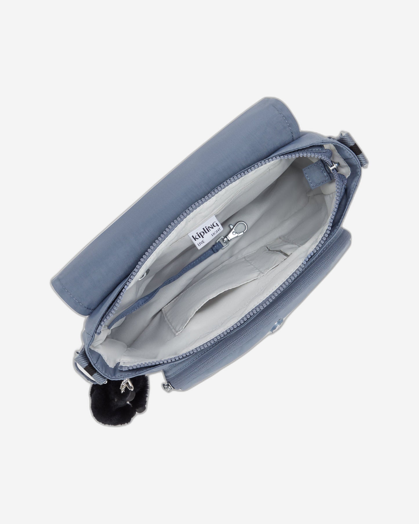 حقيبة كتف متوسطة الحجم من Kipling Dalma Blue Stone (بسحاب قابل للتوسيع) I8123-6FB
