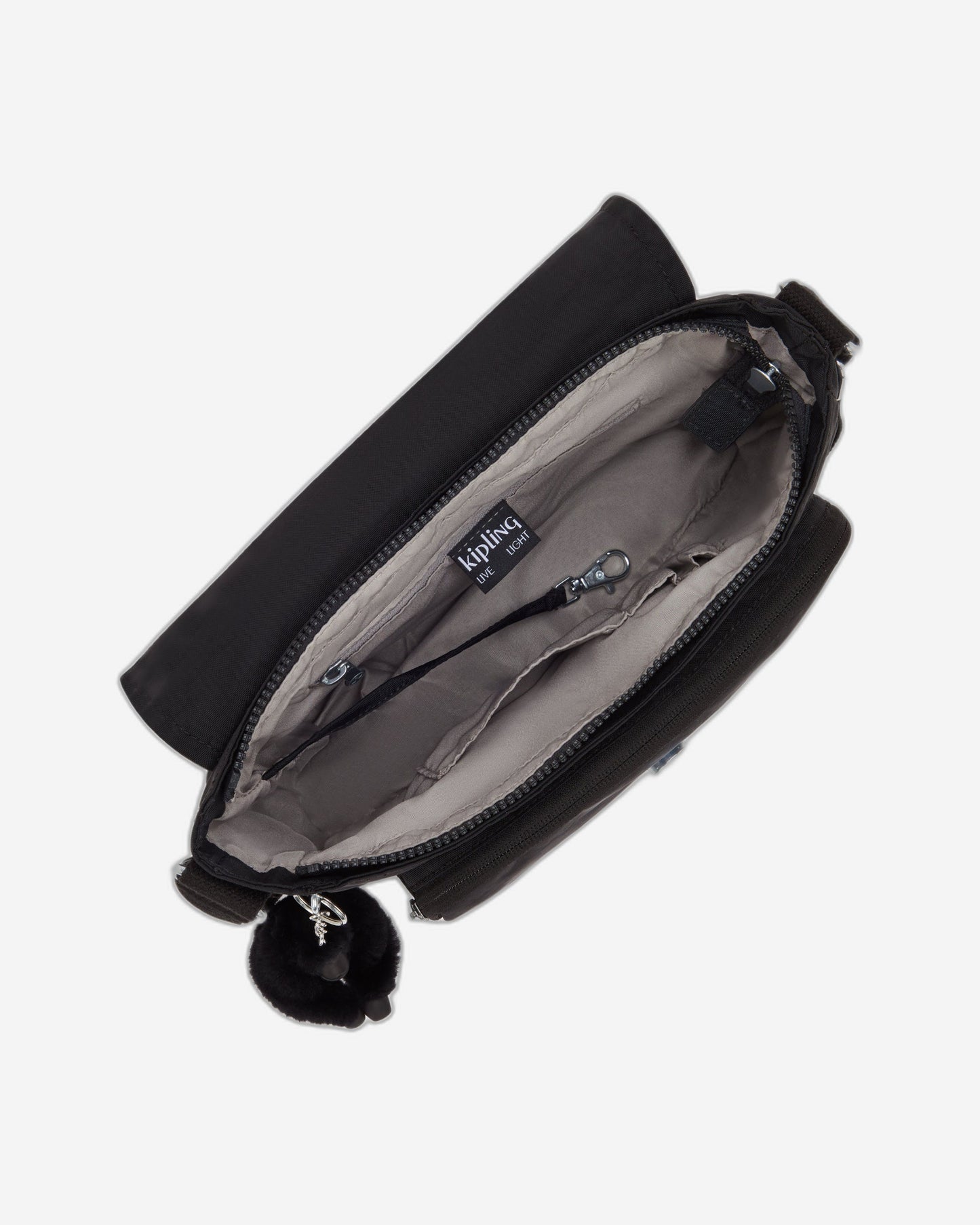 حقيبة Kipling Dalma Black Noir متوسطة الحجم (بسحاب قابل للتوسيع) I8123-P39