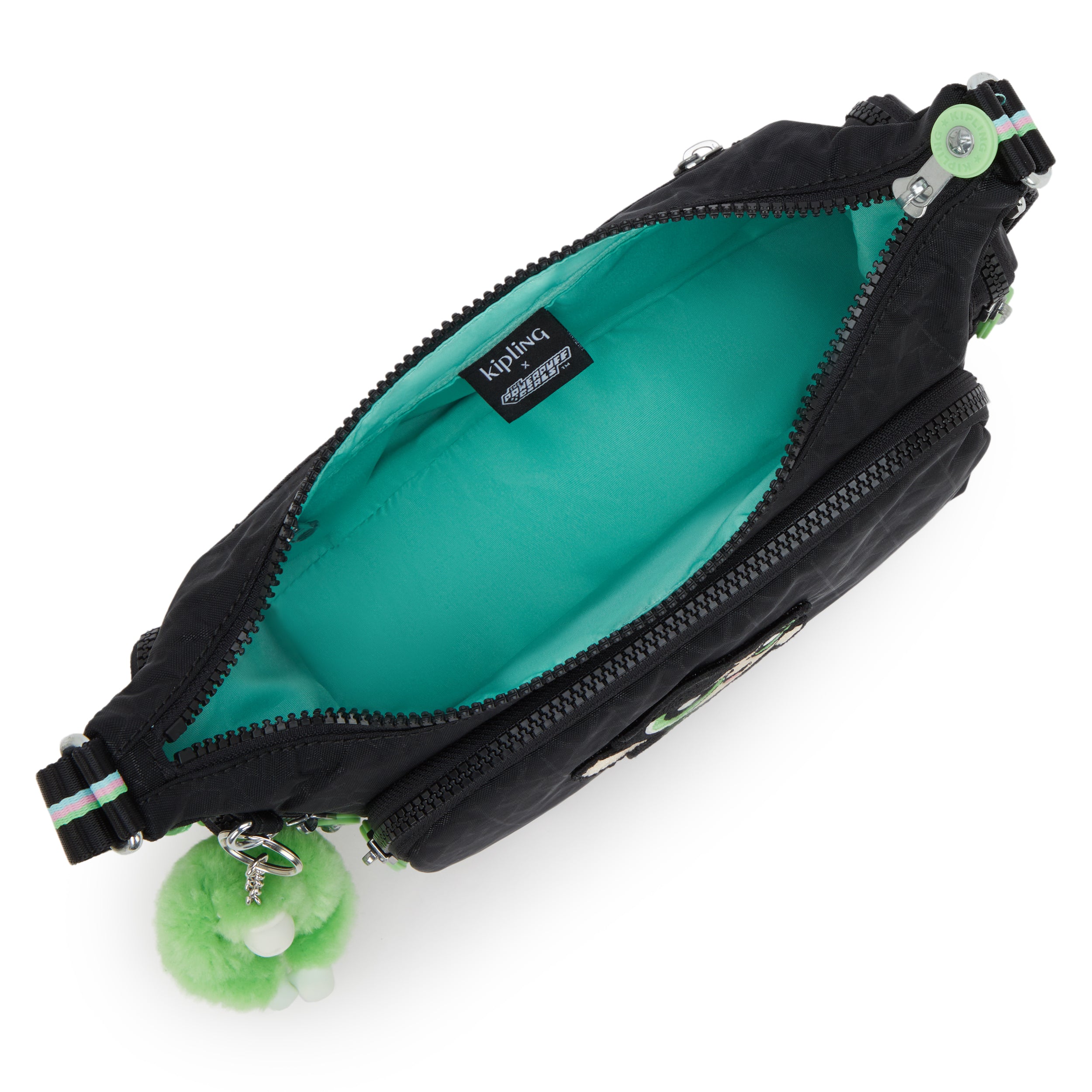 حقيبة كتف صغيرة خضراء من Kipling Gabbette S Powerpuff Girls I8124-1PF